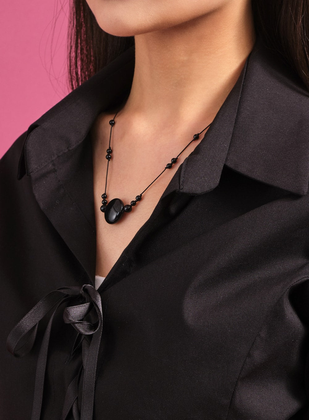 Beaded Stone Necklace CY18