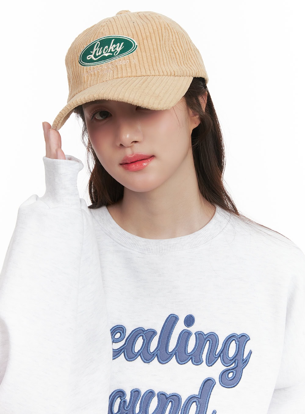 Corduroy Embroidered Hat CJ515