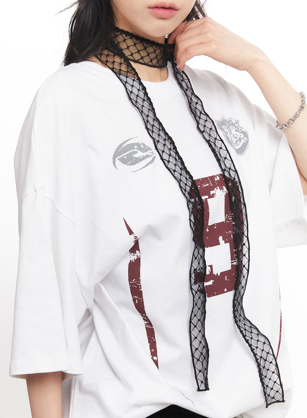 Diamond Lace Sheer Scarf CA516