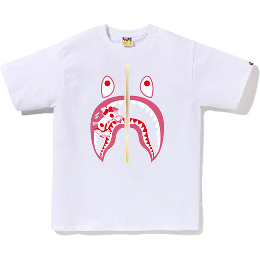 BAPE MENS ABC CAMO MILO SHARK T-SHIRT