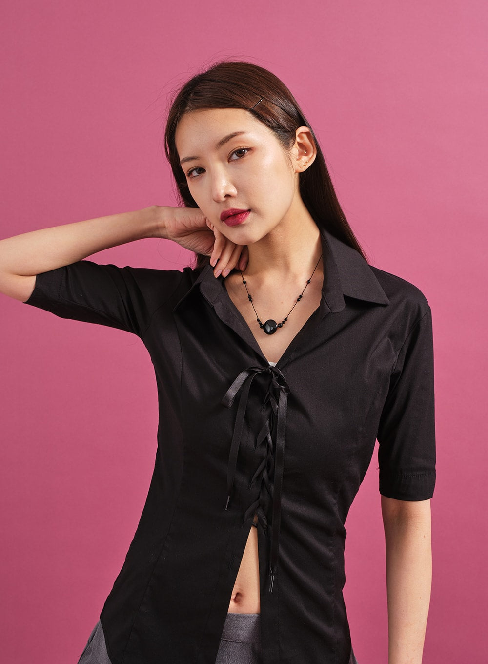 Beaded Stone Necklace CY18