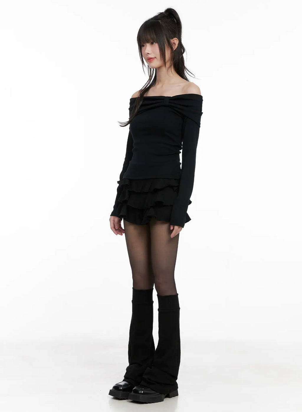 Chic Black Bootcut Leg Warmers CG515