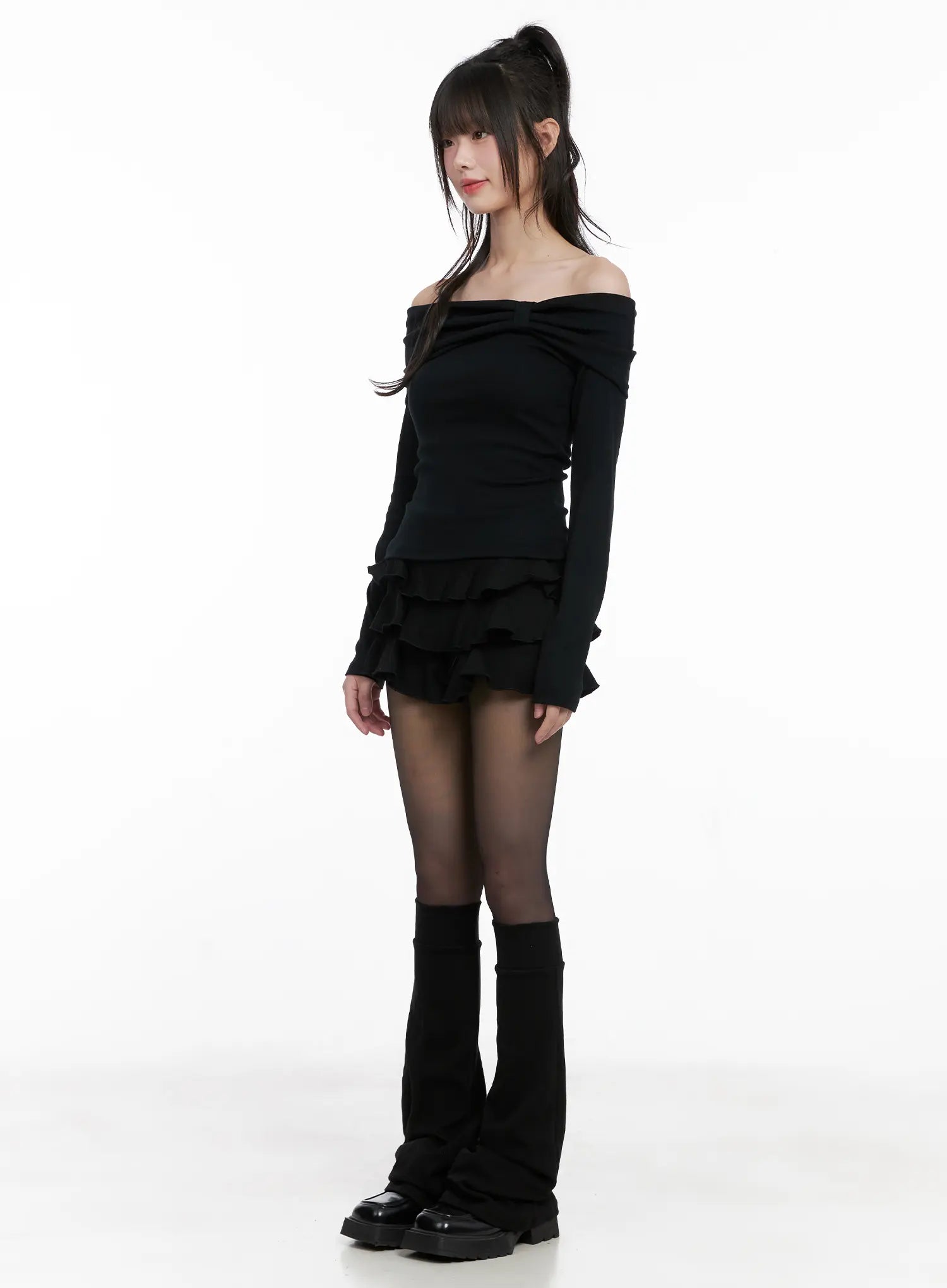 Chic Black Bootcut Leg Warmers CG515