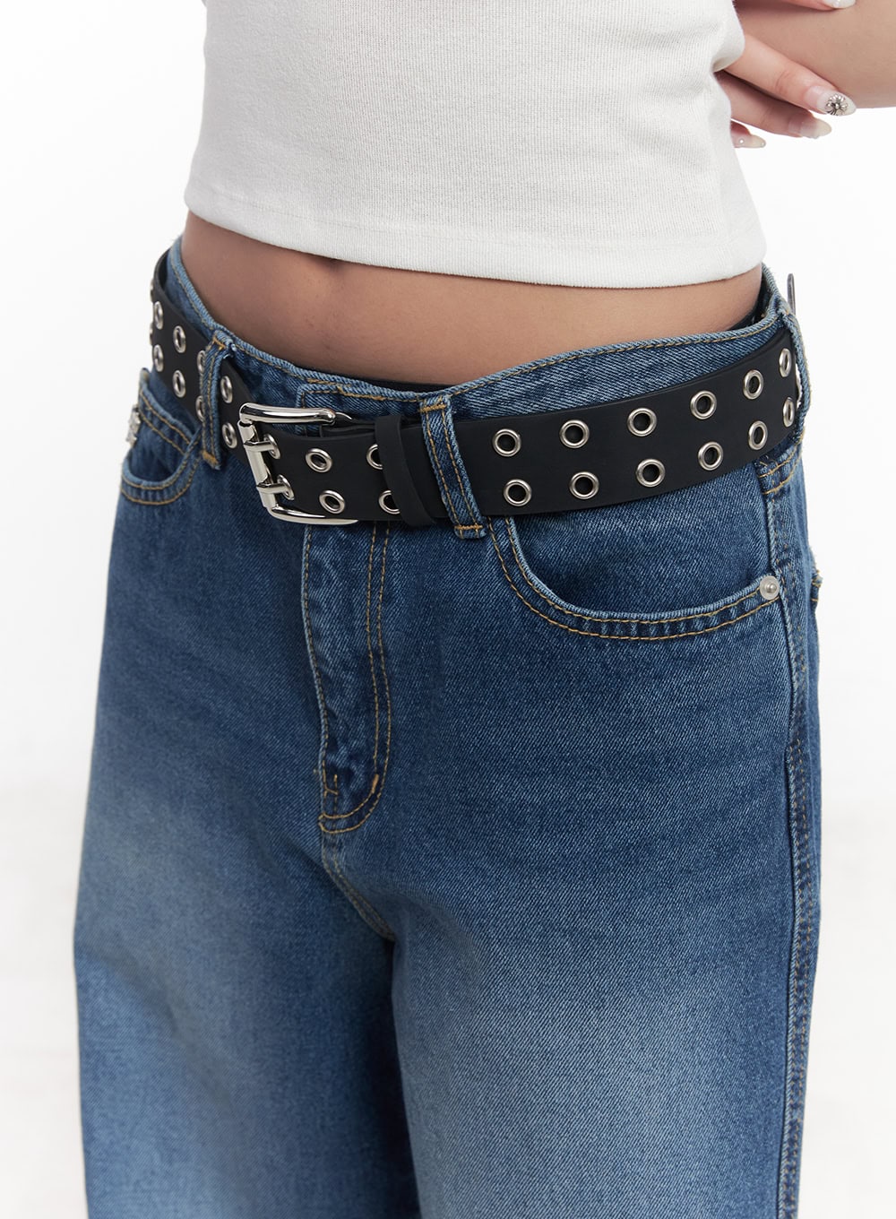 Bold Eyelet Buckle Belt CY527