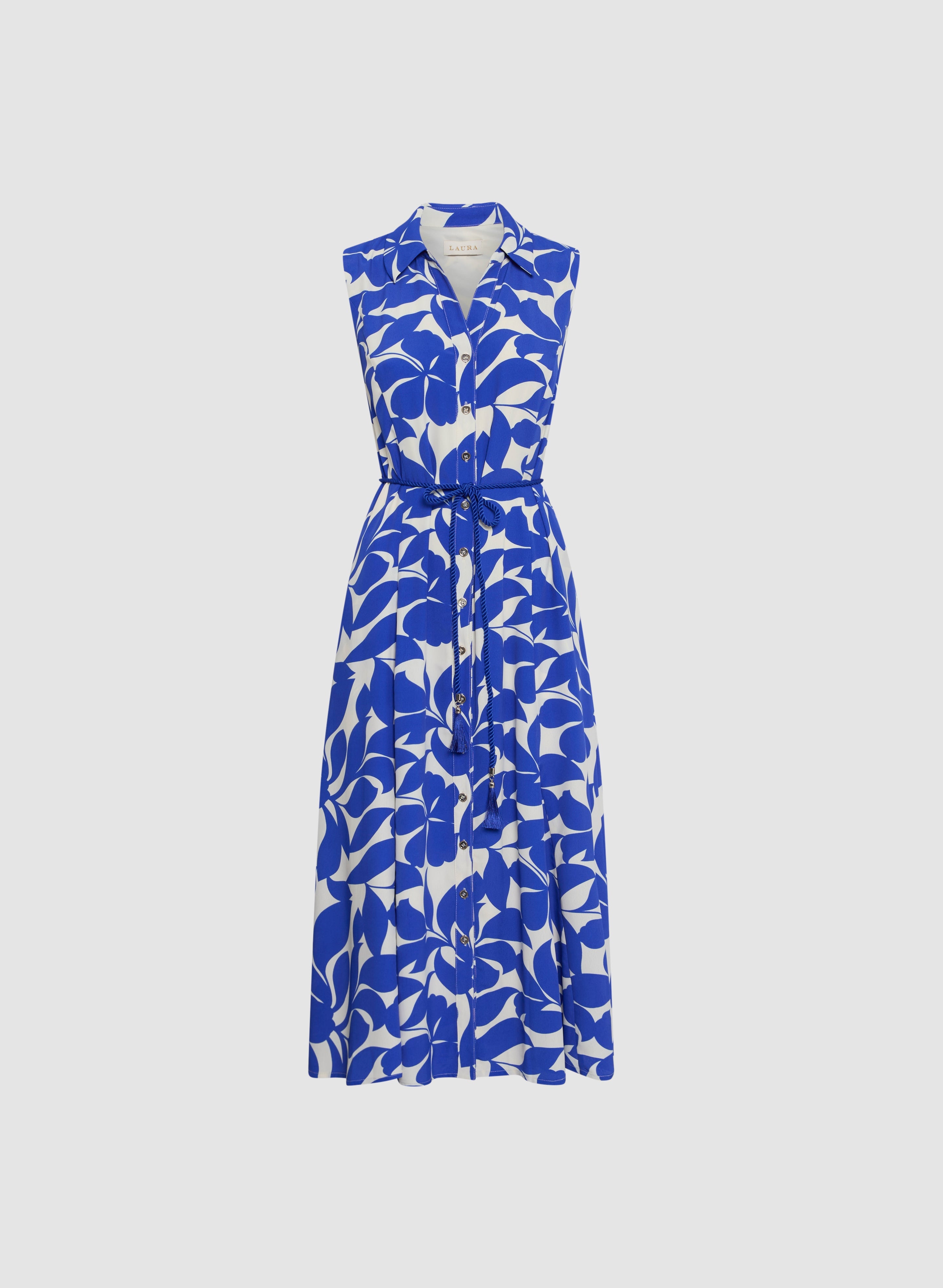 Button-Down Floral Midi Dress