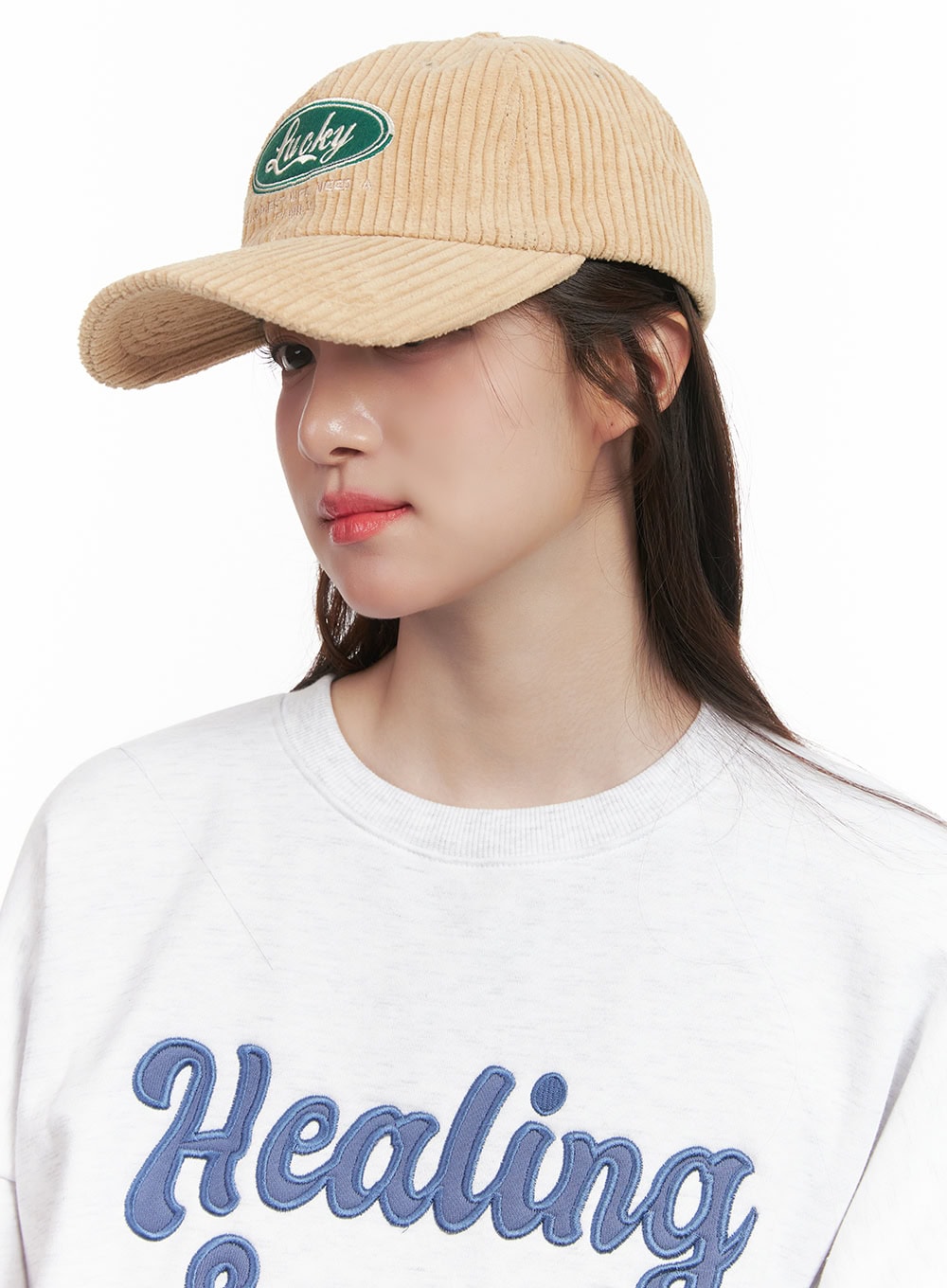 Corduroy Embroidered Hat CJ515