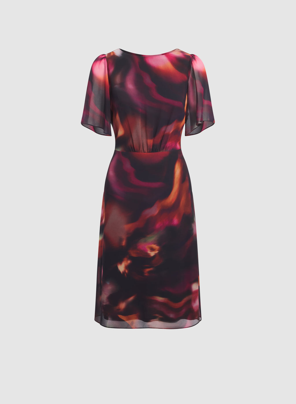 Abstract Chiffon Dress