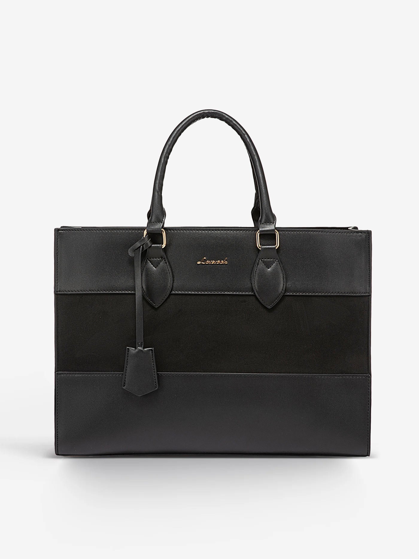 2Pcs Colorblock Laptop Tote Bag, 15.6 17.3