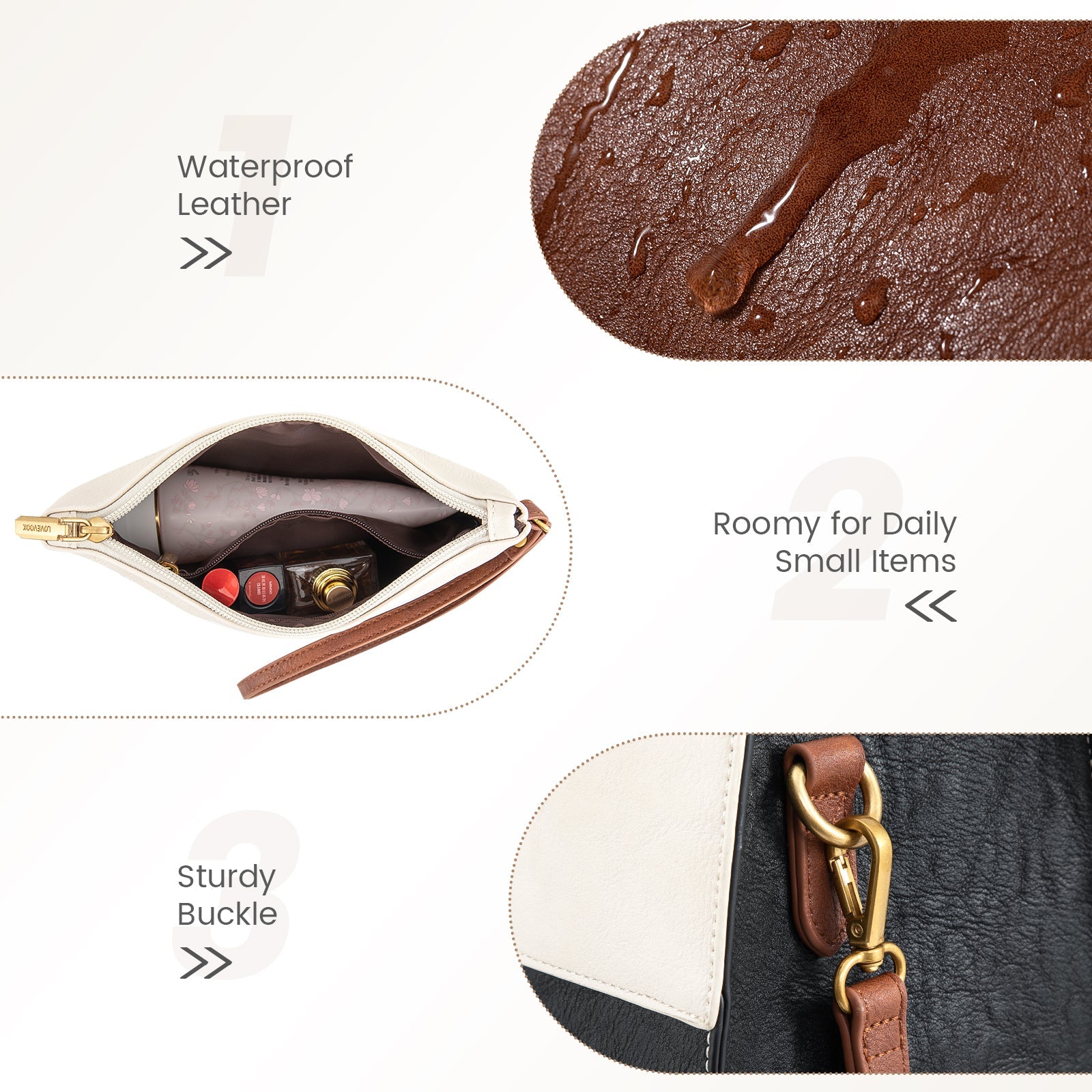 2Pcs Elegant Colorblock Tote Bag, 15.6