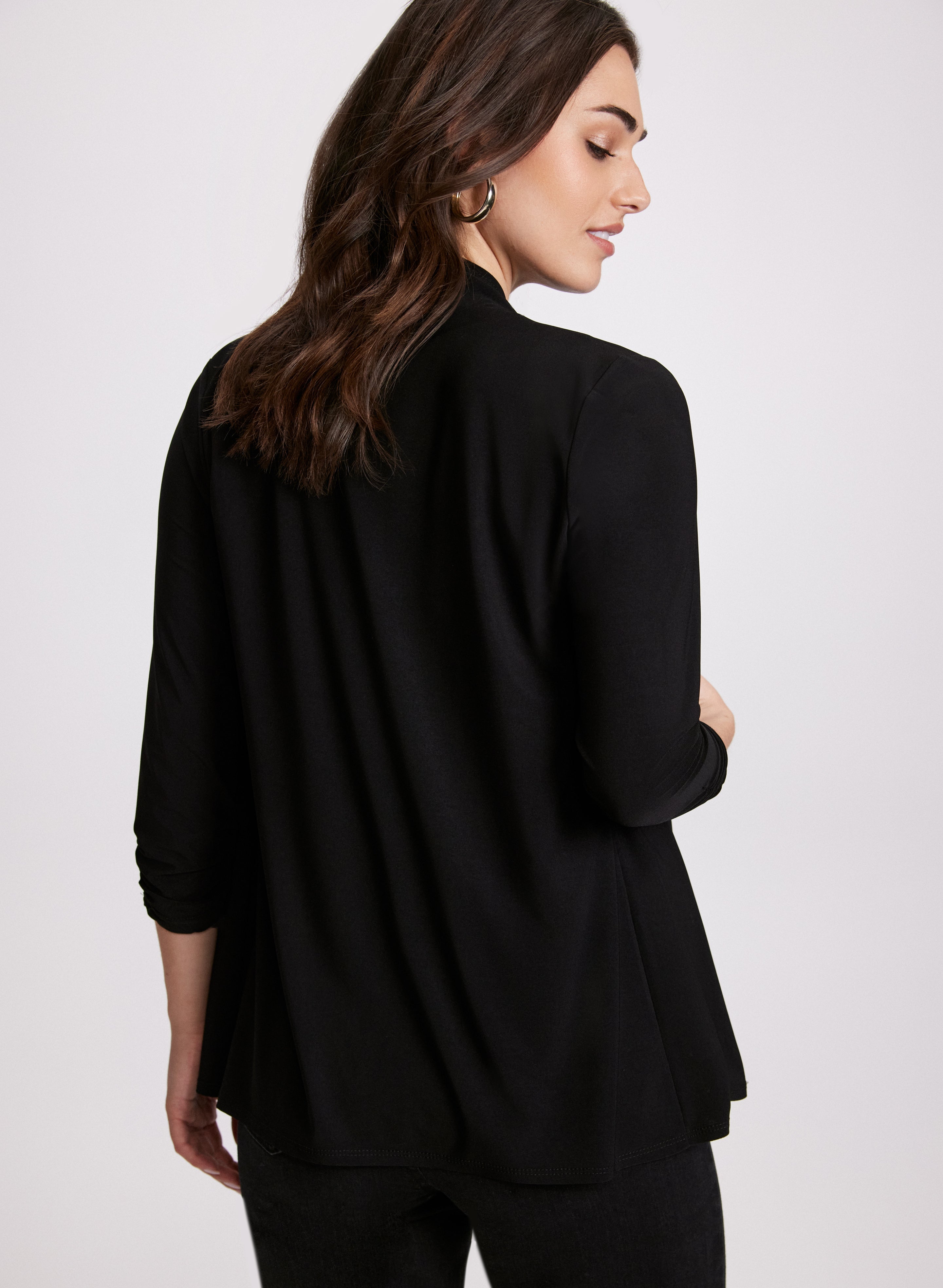 Asymmetric Open Front Cardigan