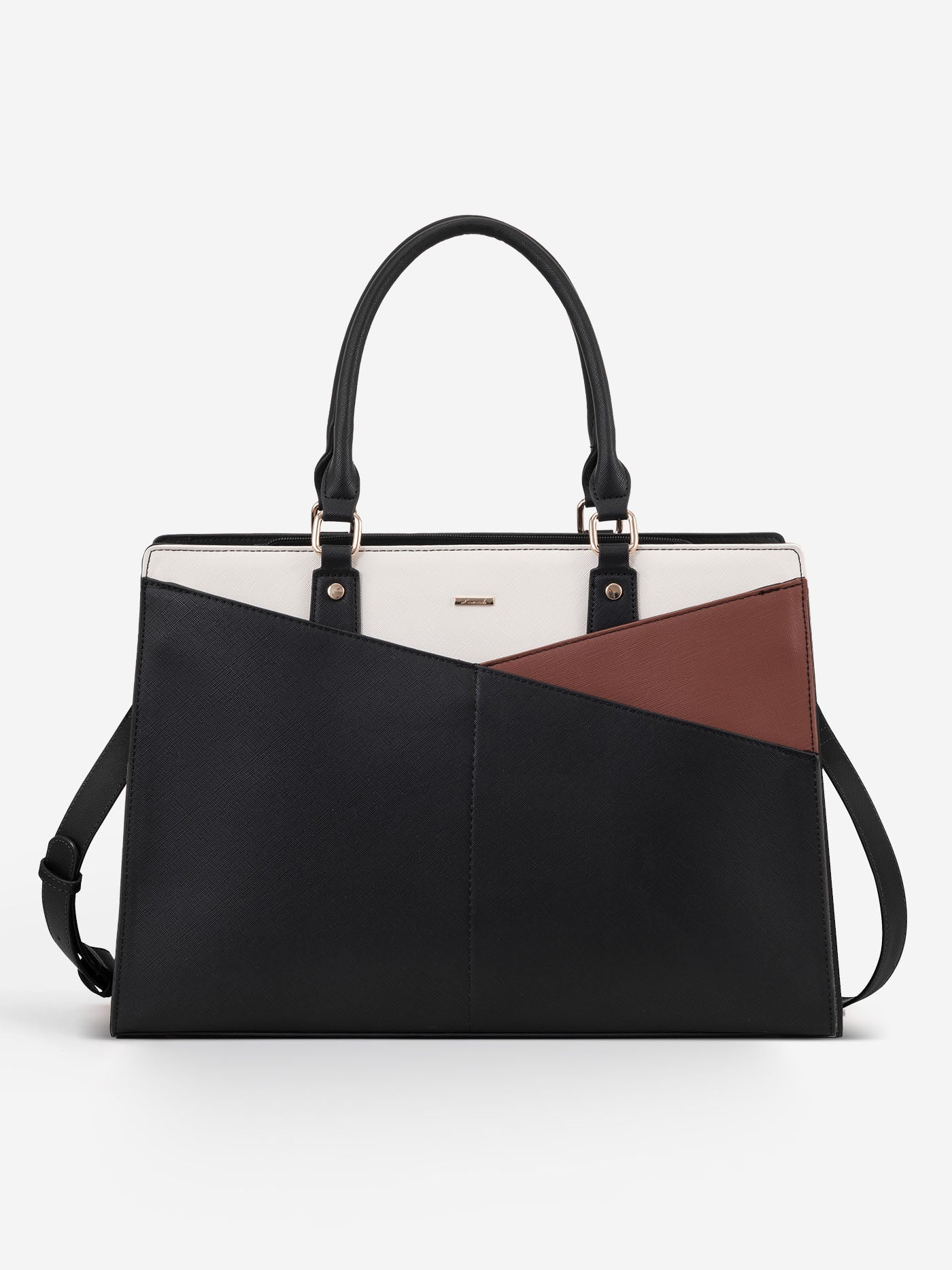 2Pcs Leather Office Laptop Tote Bag, 15.6 17.3