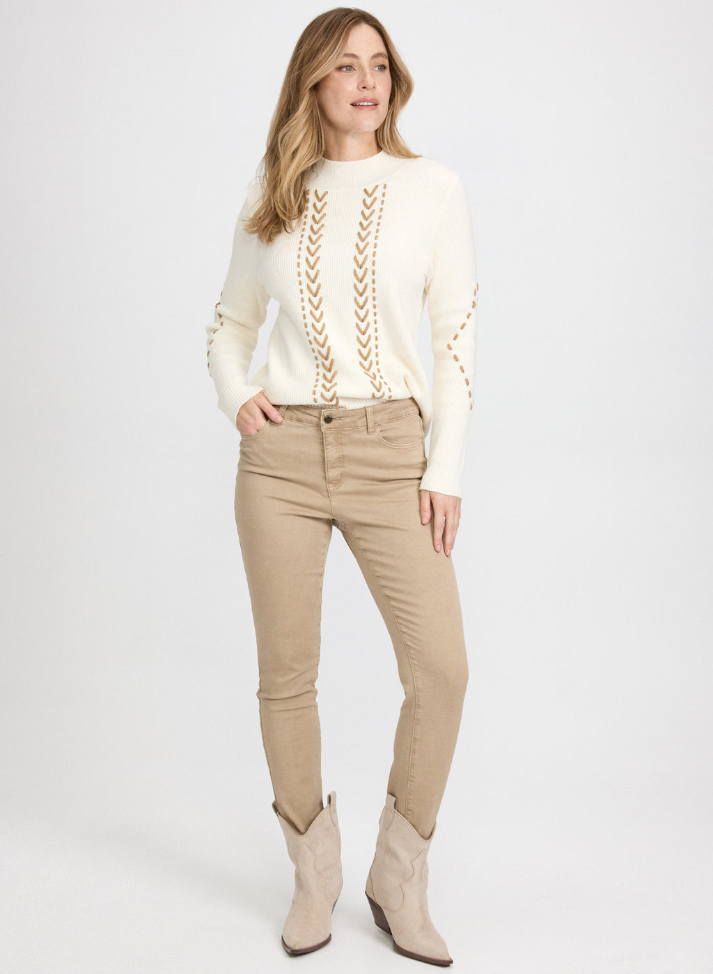 Contrast Stitch Sweater