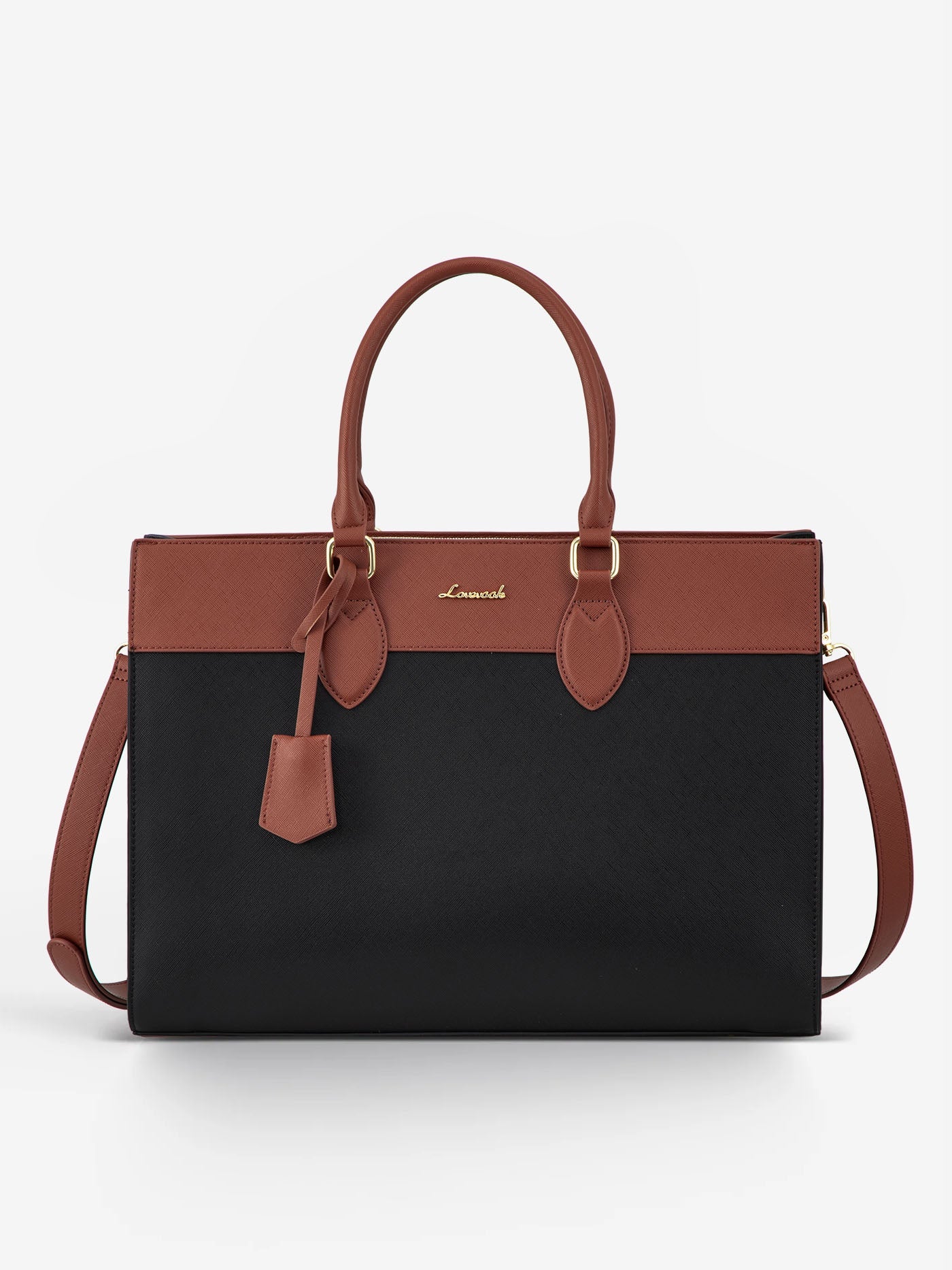 2Pcs Leather Computer Bag, 15.6 17.3