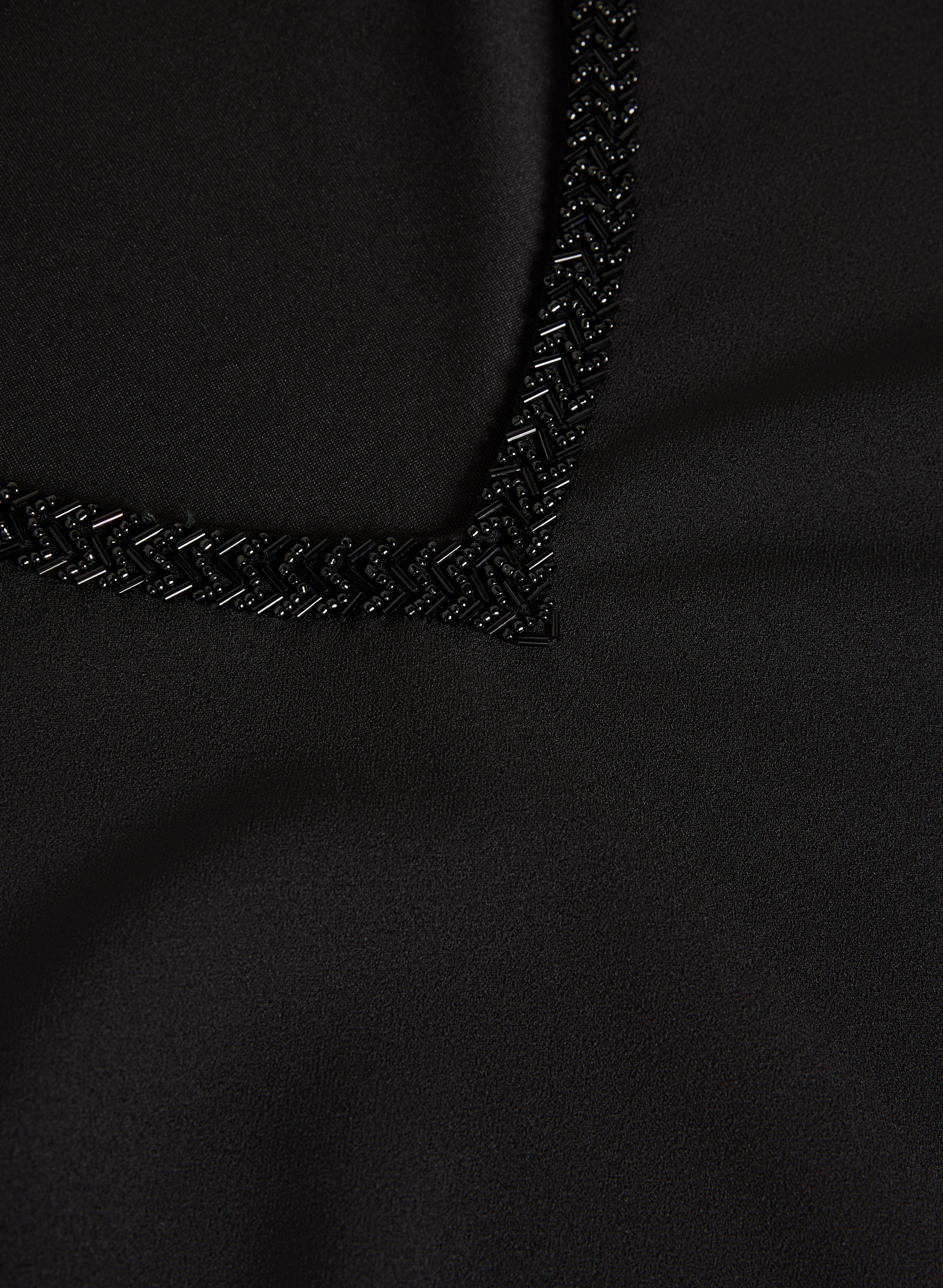 Bead Detail V-Neck Top