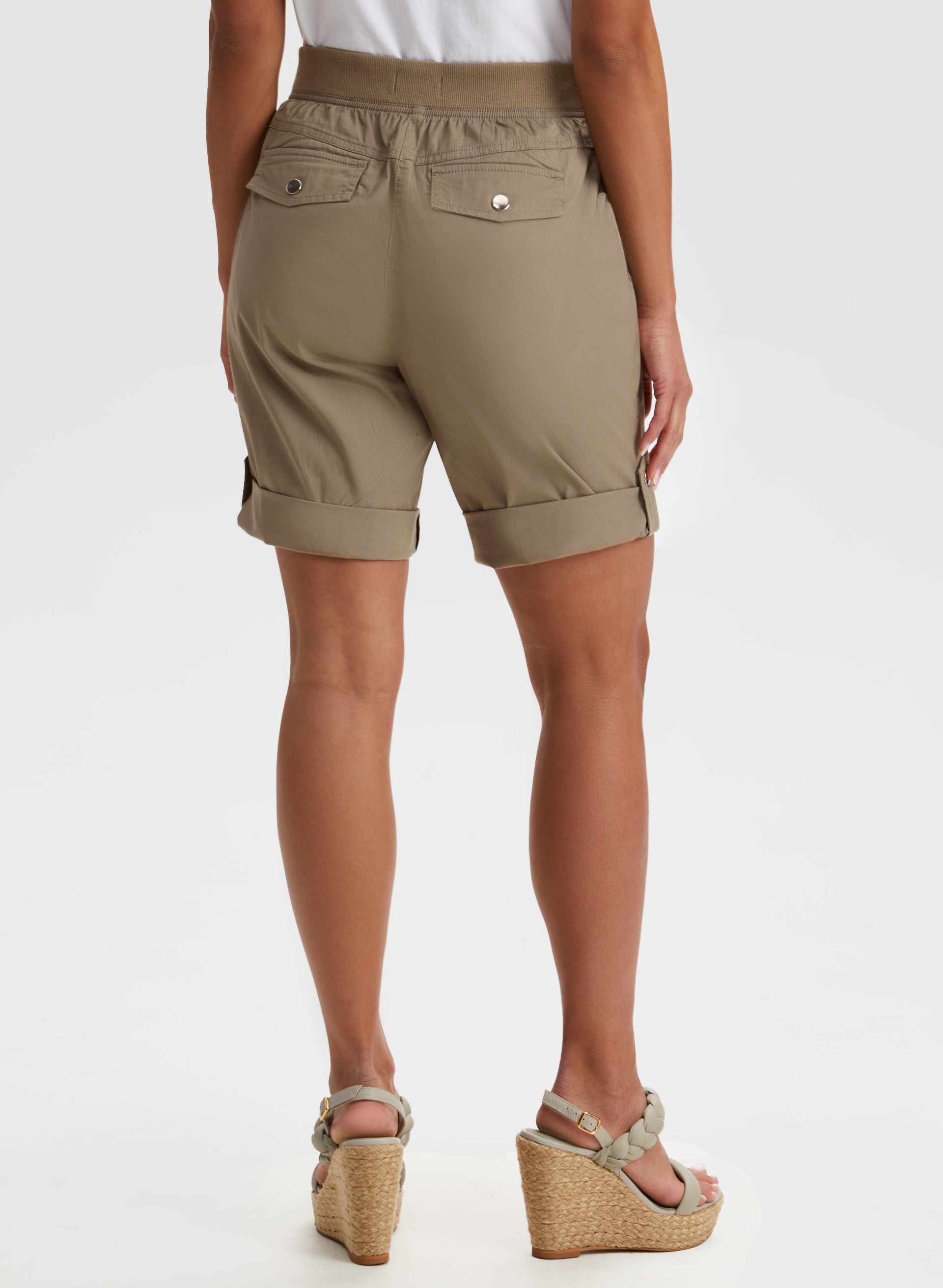 Cuffed Tab Detail Shorts