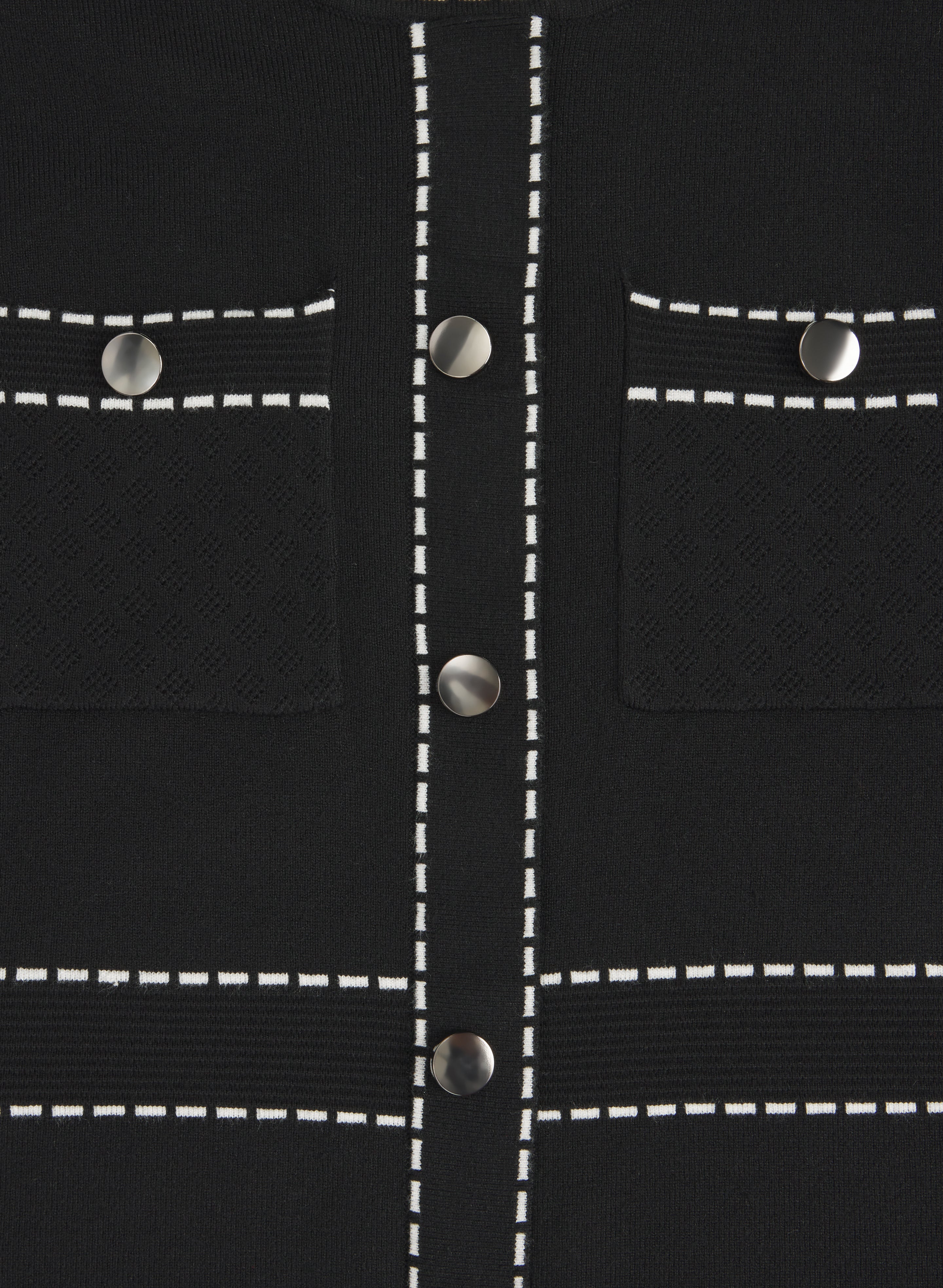 Contrast Stitch Sweater Dress