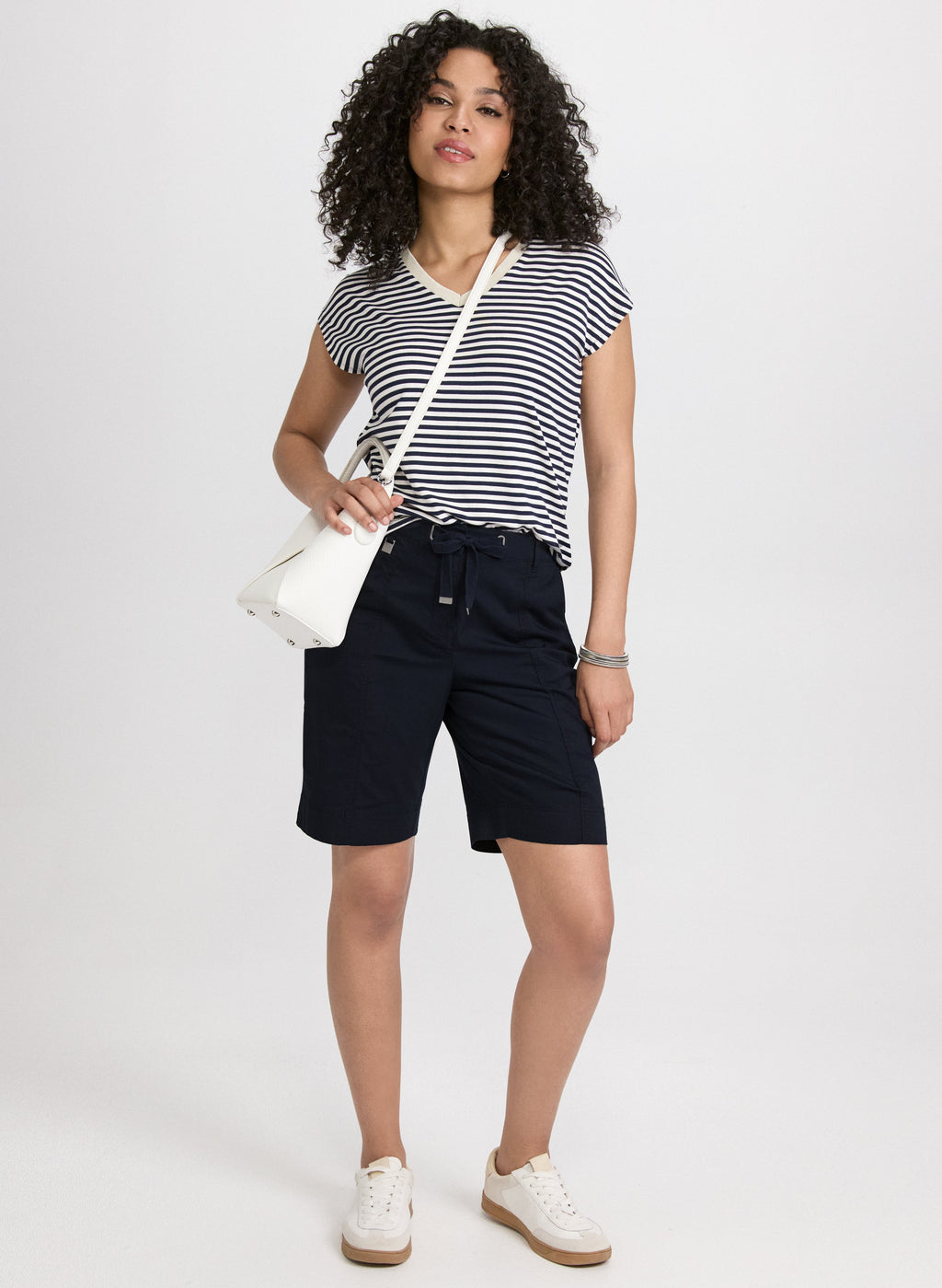 Cotton-Blend Drawstring Shorts