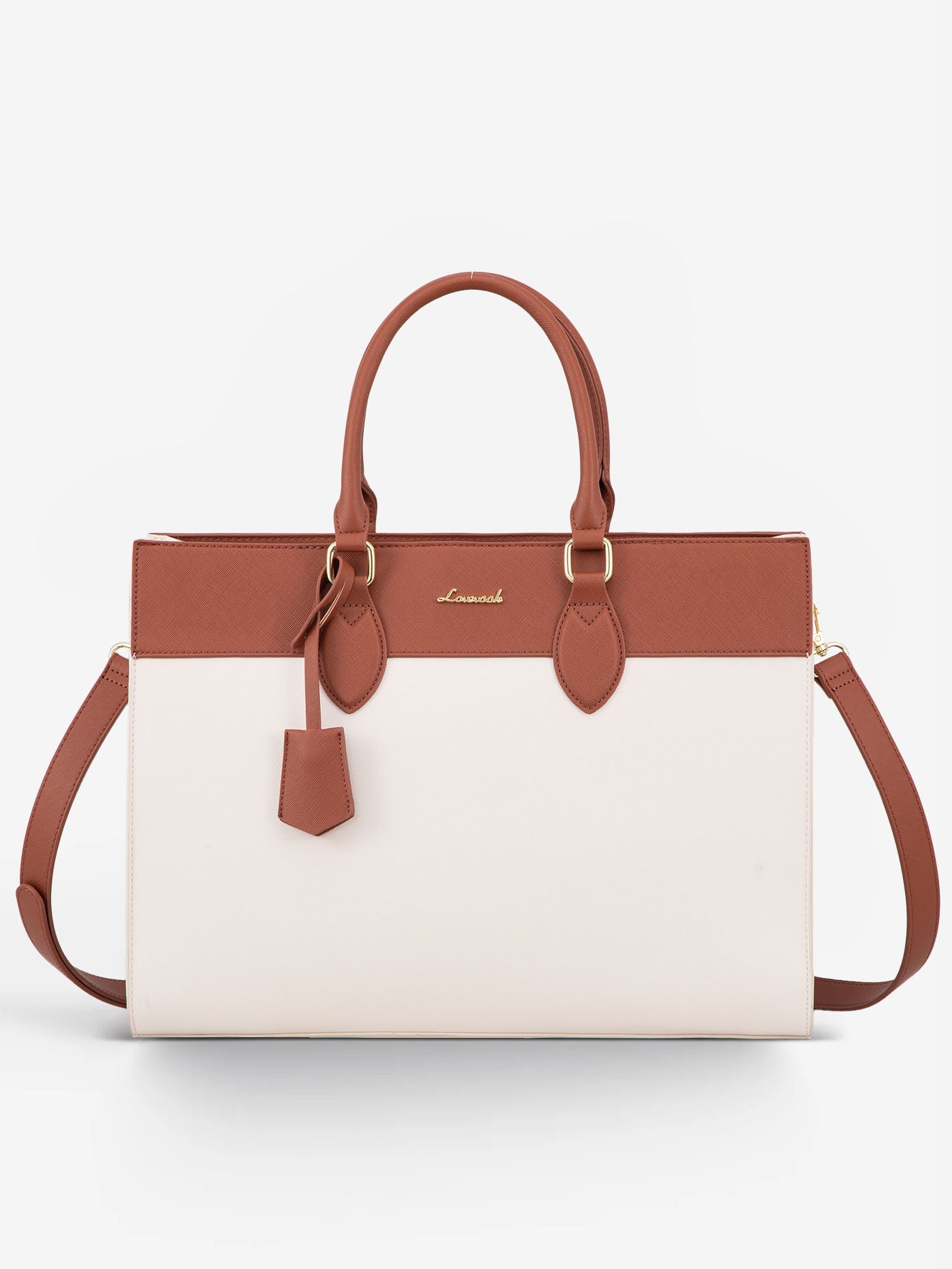 2Pcs Leather Computer Bag, 15.6 17.3