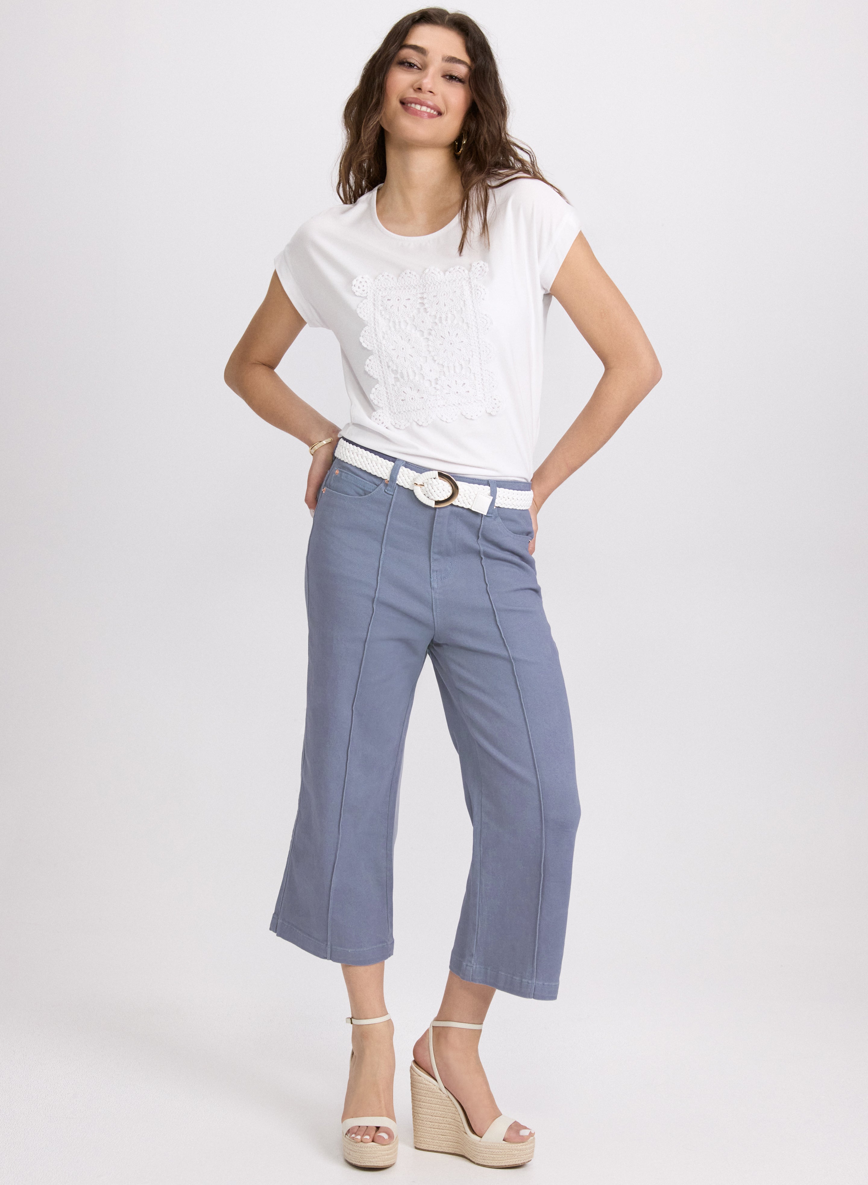 Cropped Flare-Leg Jeans