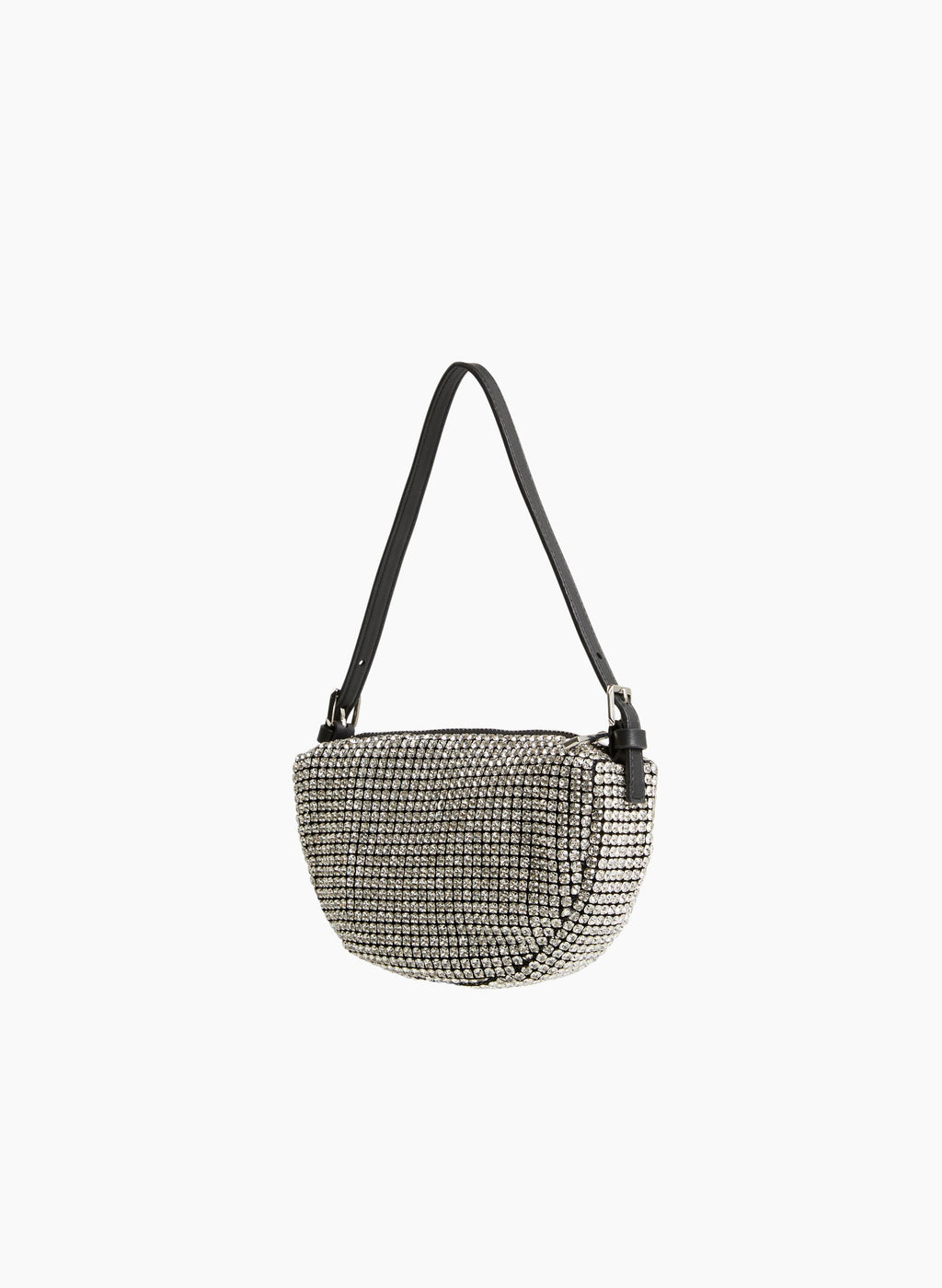 Crystal Detail Half-Moon Bag