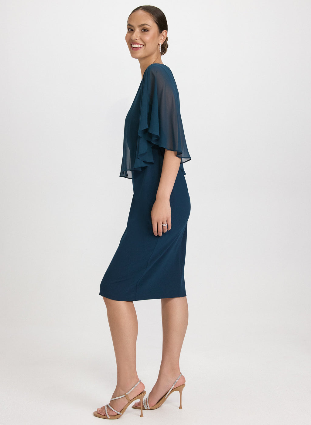 Capelet Overlay Dress