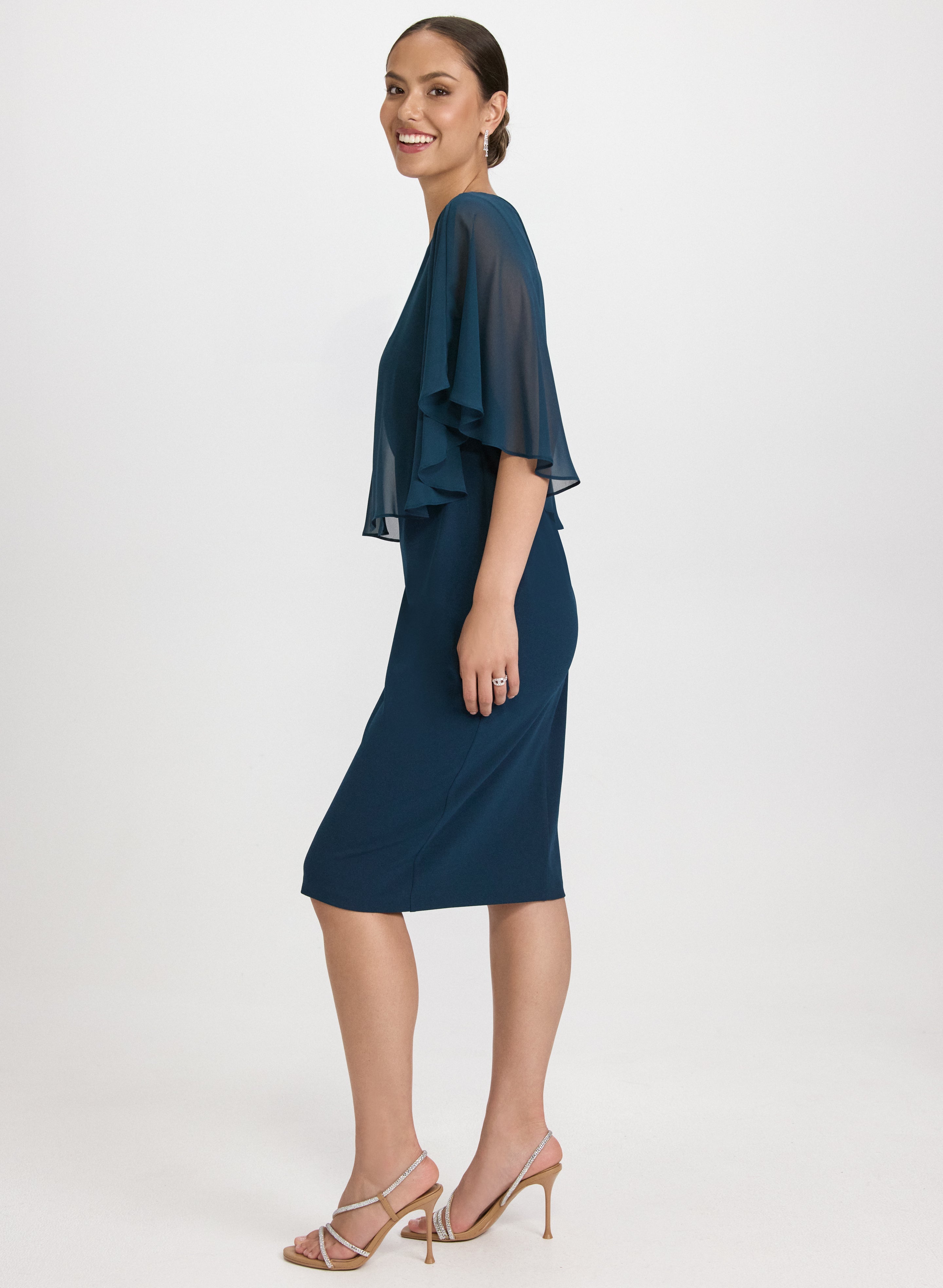 Capelet Overlay Dress