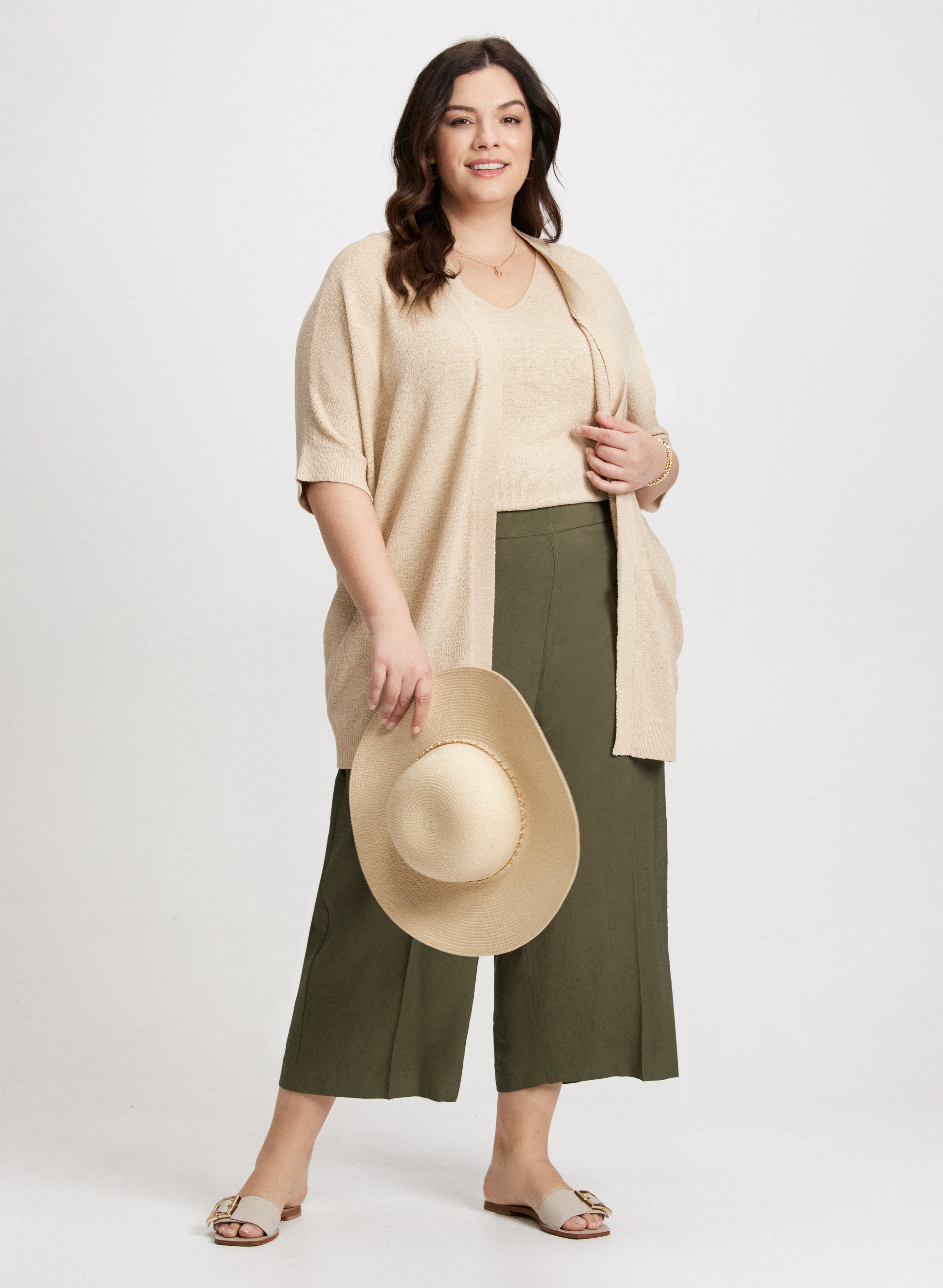 3/4 Sleeve Knit Cardigan