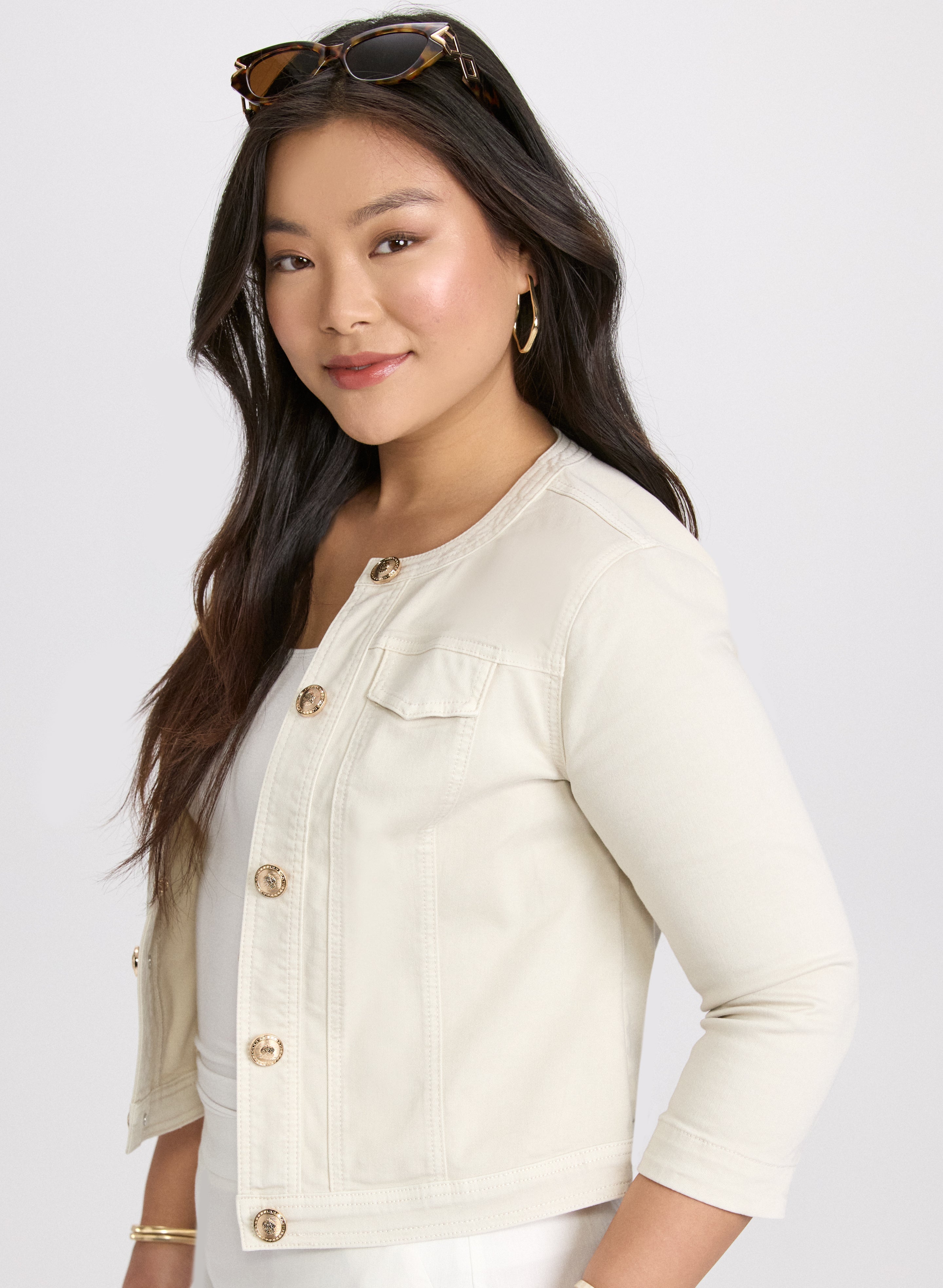 Button Detail Denim Jacket