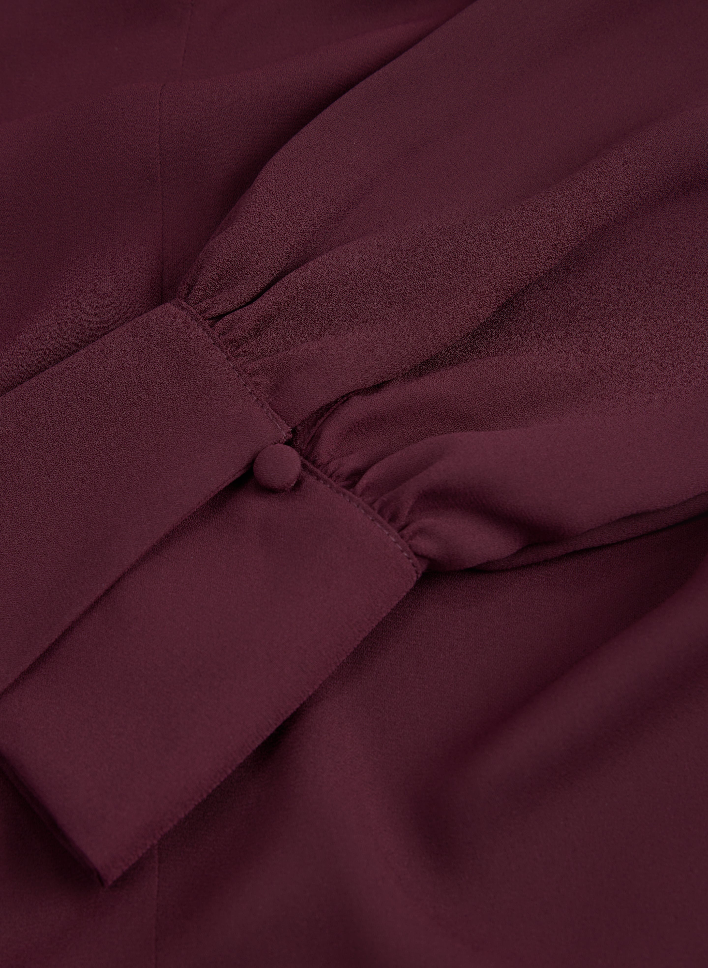 Crepe Keyhole Blouse