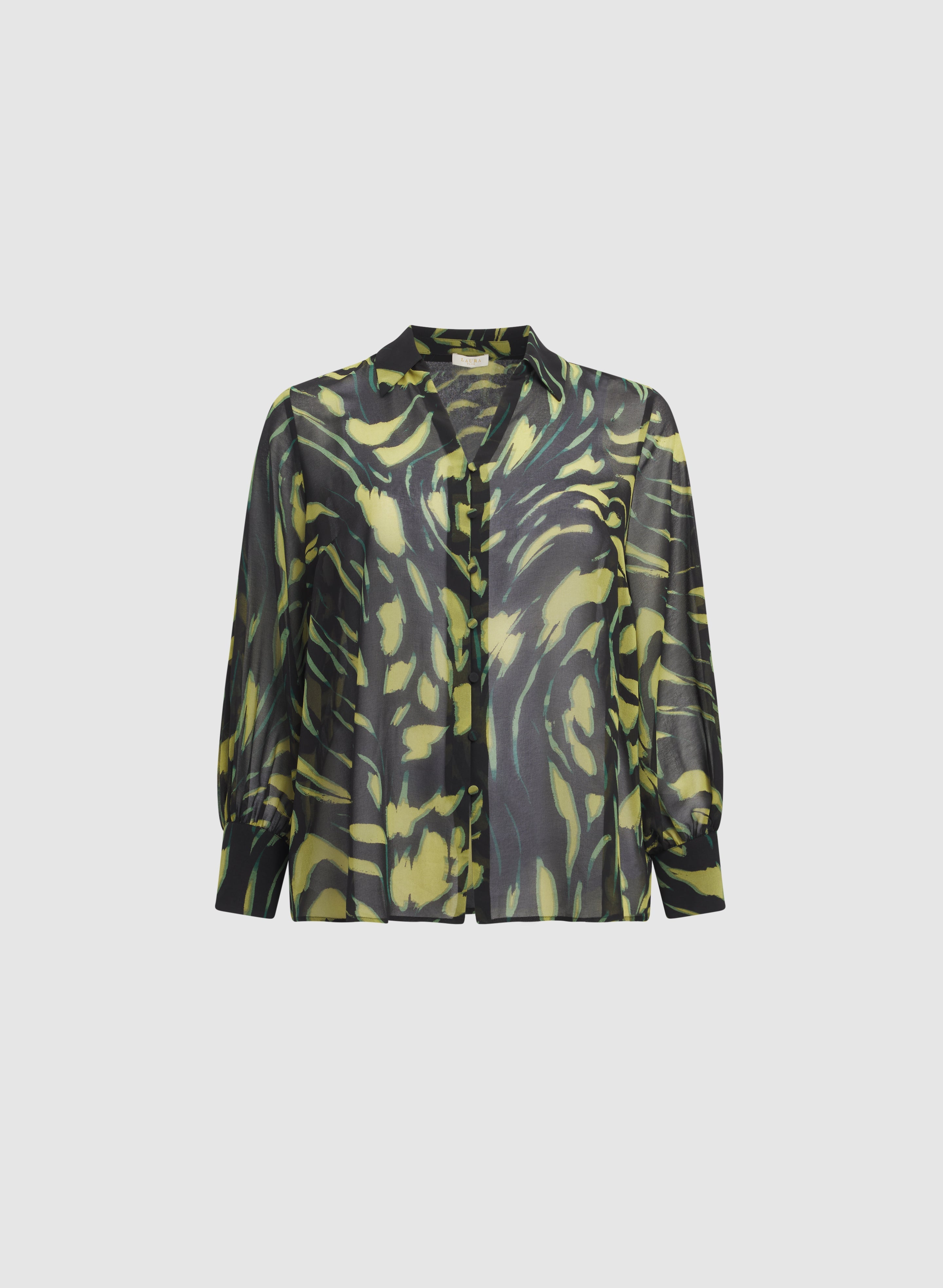 Abstract Chiffon Blouse