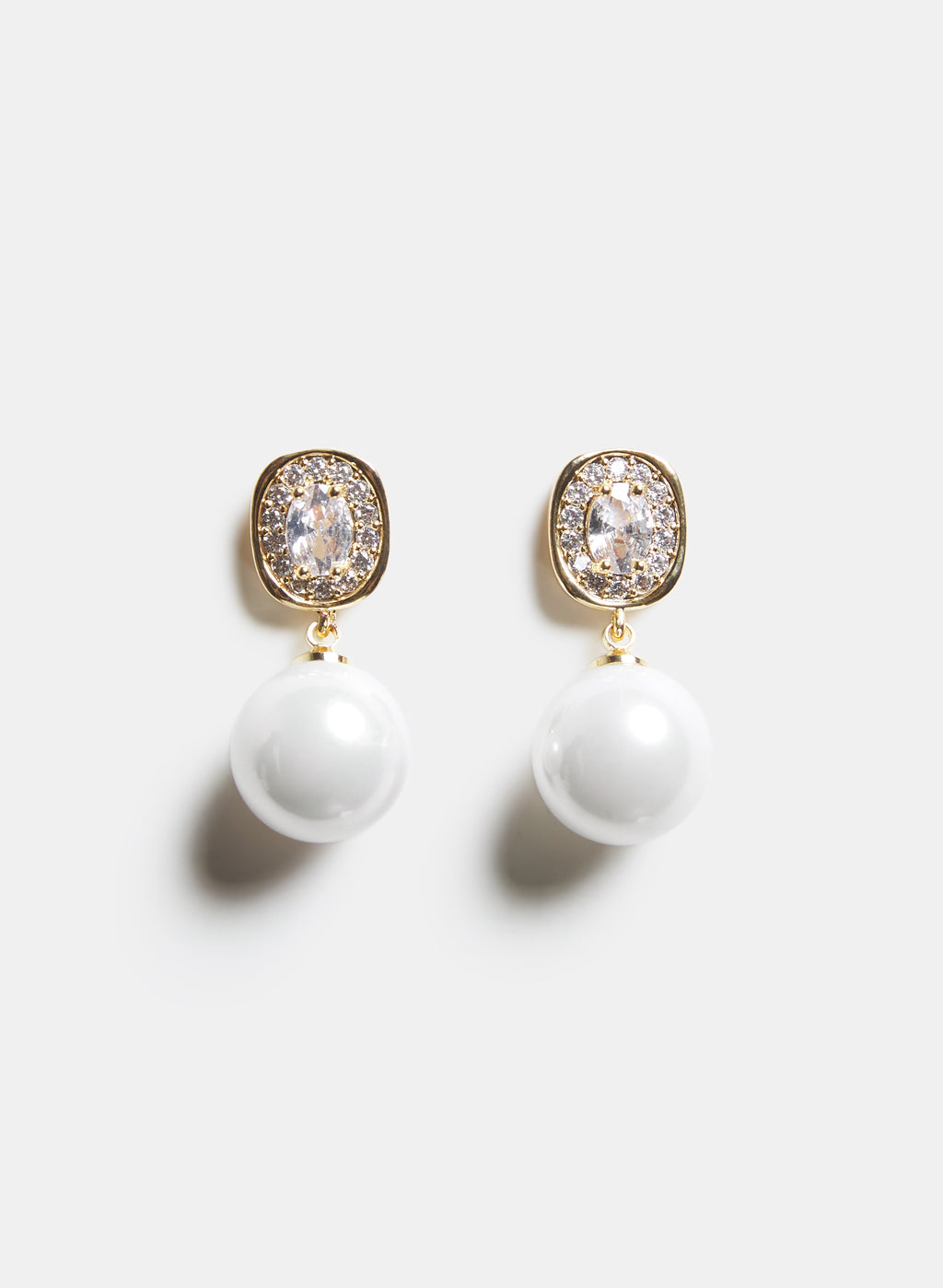 Crystal Pearl Drop Earrings