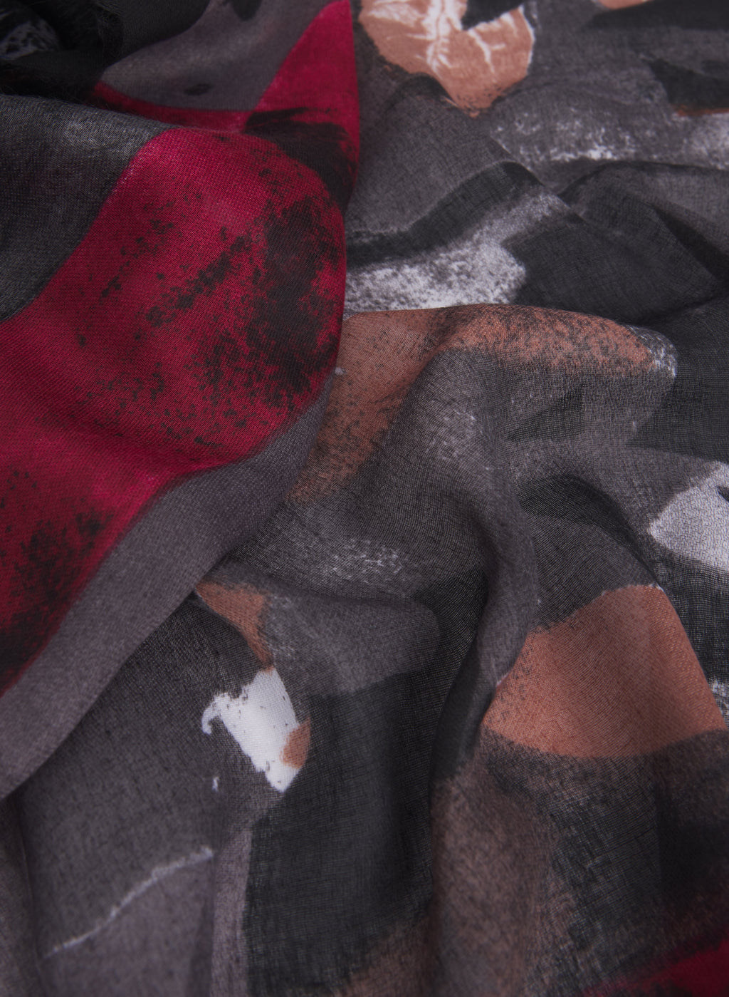 Abstract Leaf Print Scarf