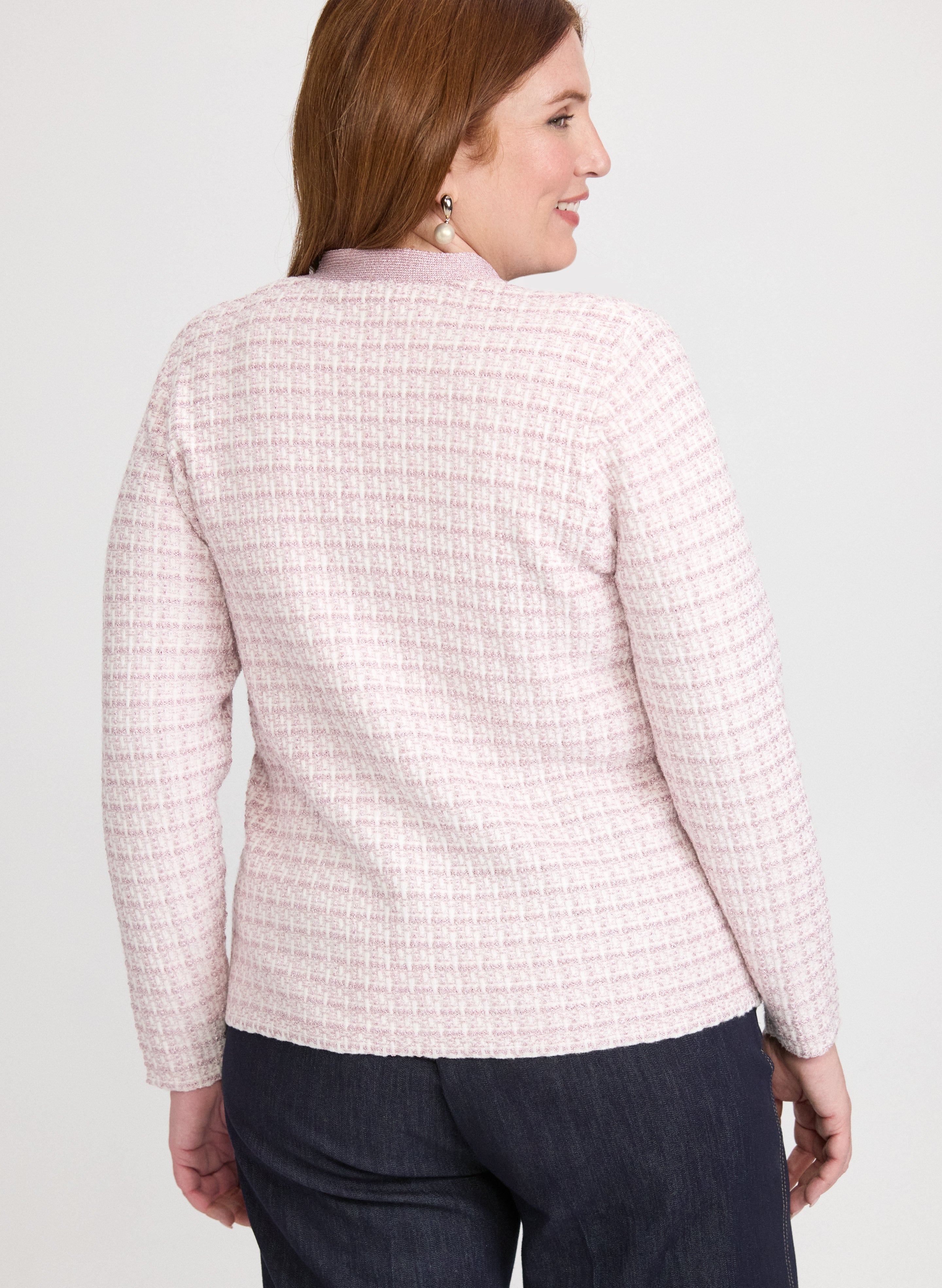 Bouclé Button Cardigan