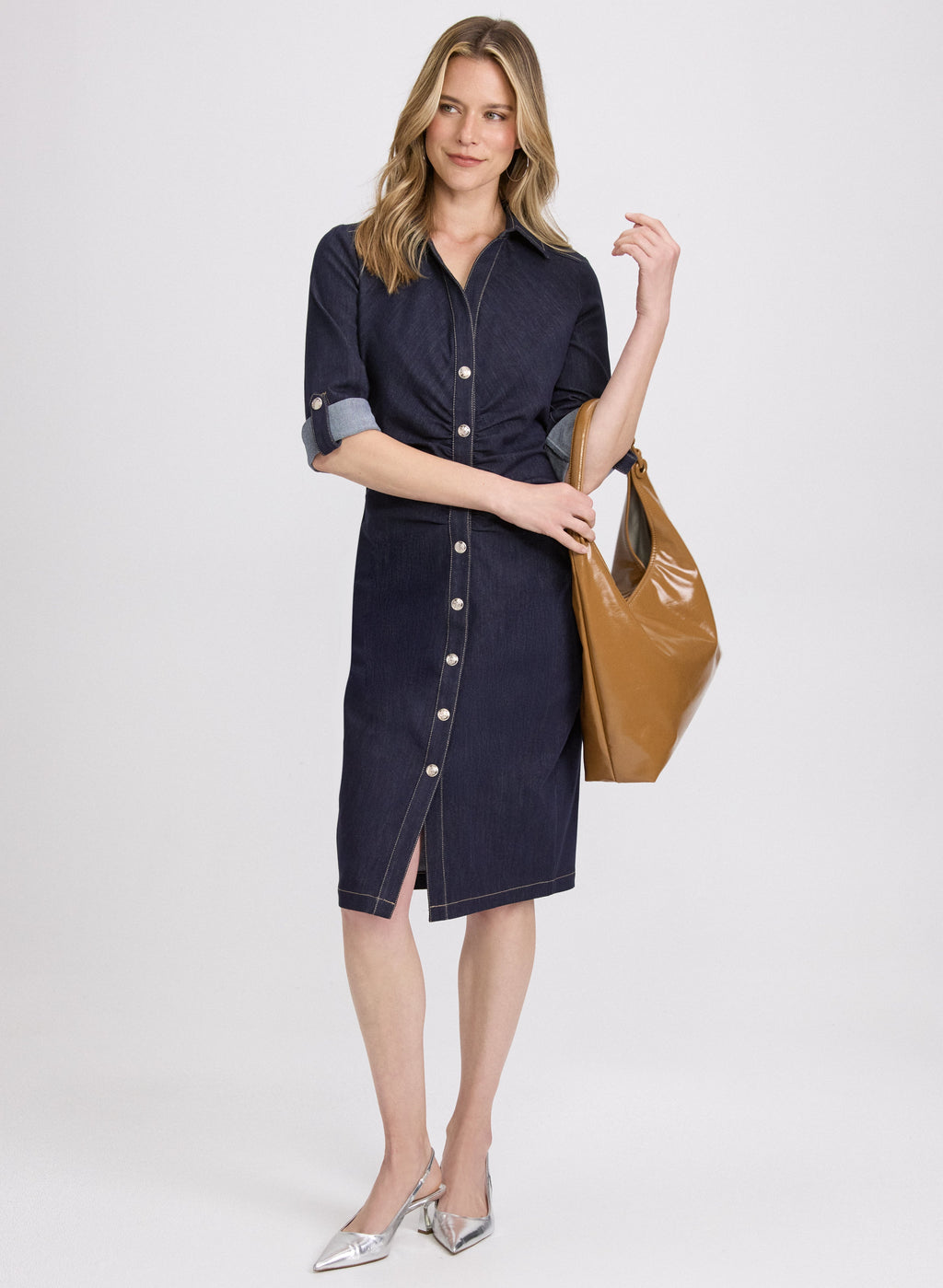 Button-Down Denim Dress