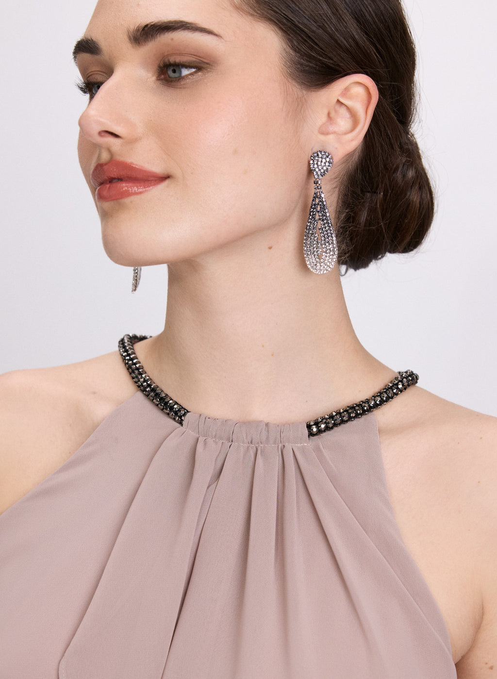 Chiffon Halter Neck Dress