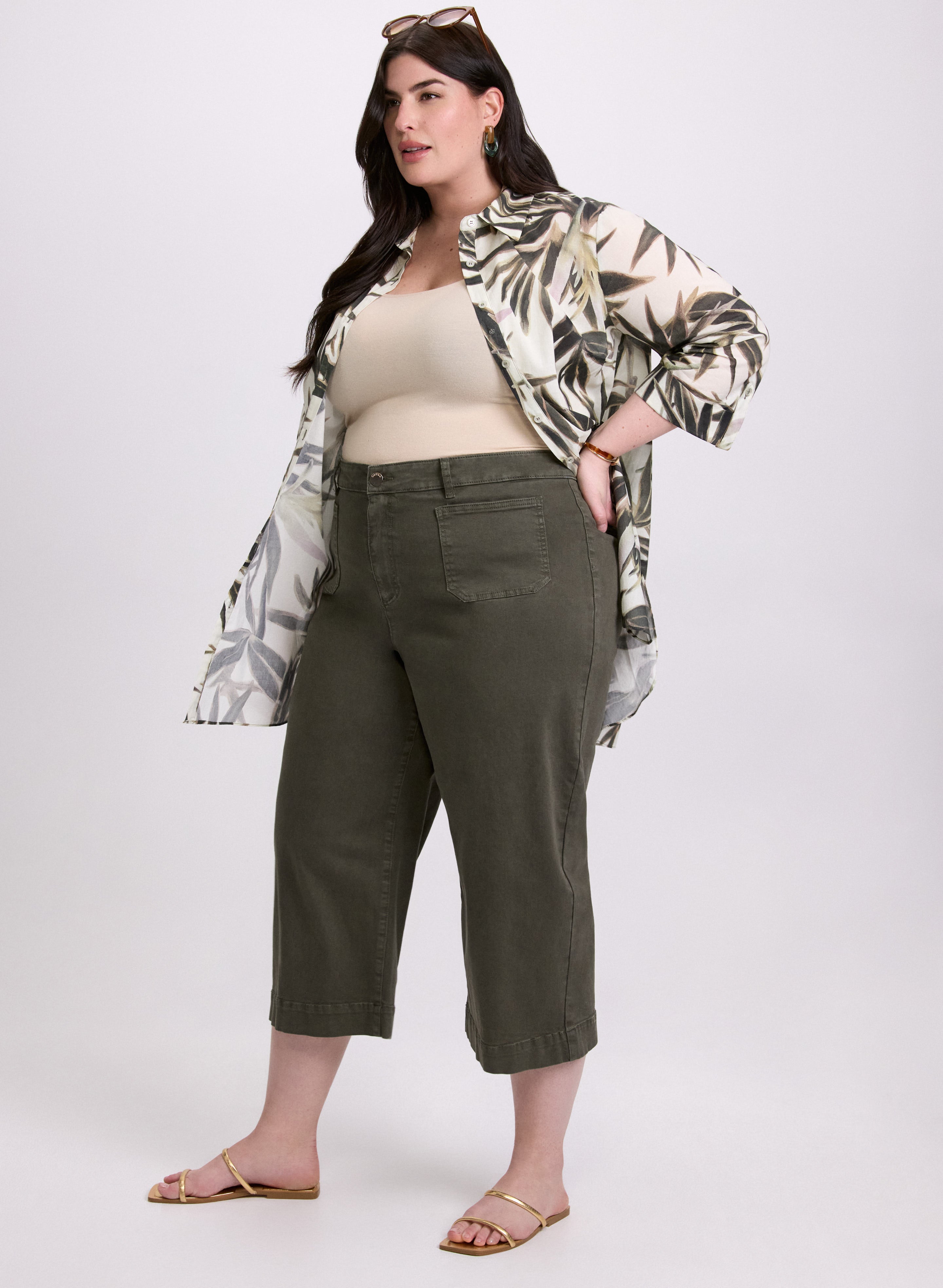 Cropped Wide-Leg Jeans