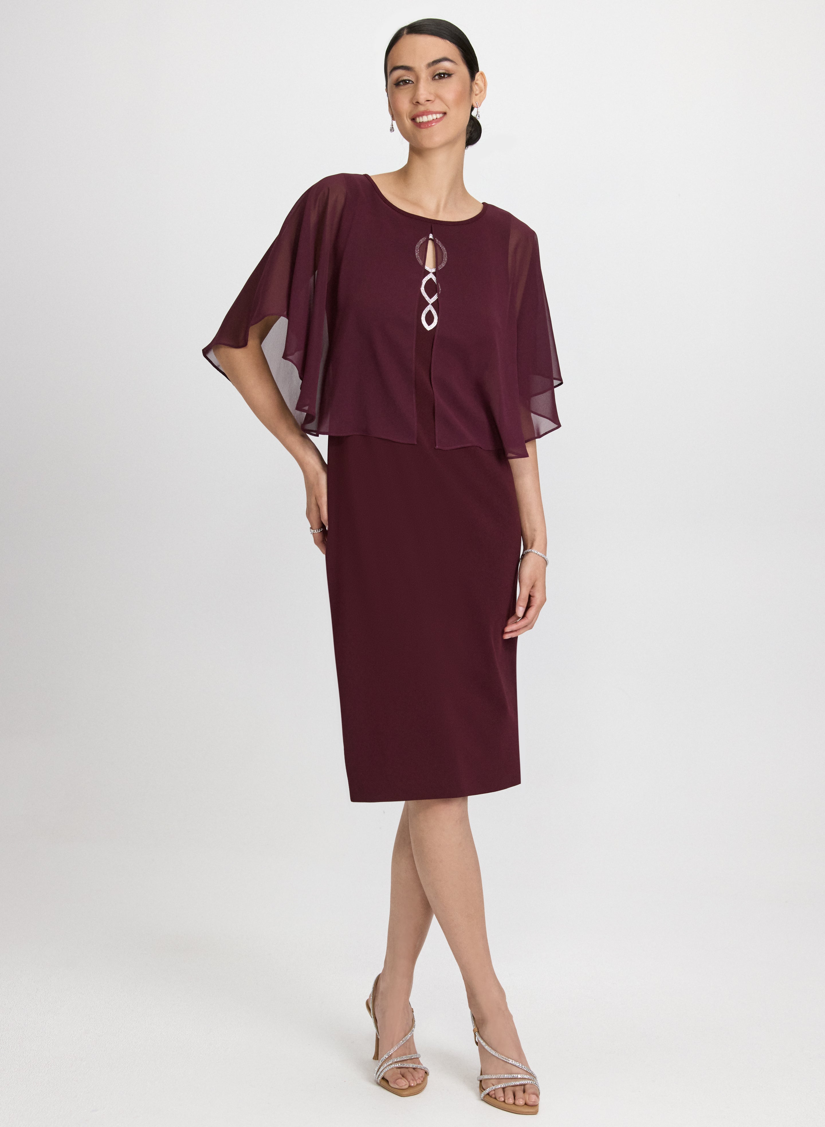 Capelet Overlay Dress