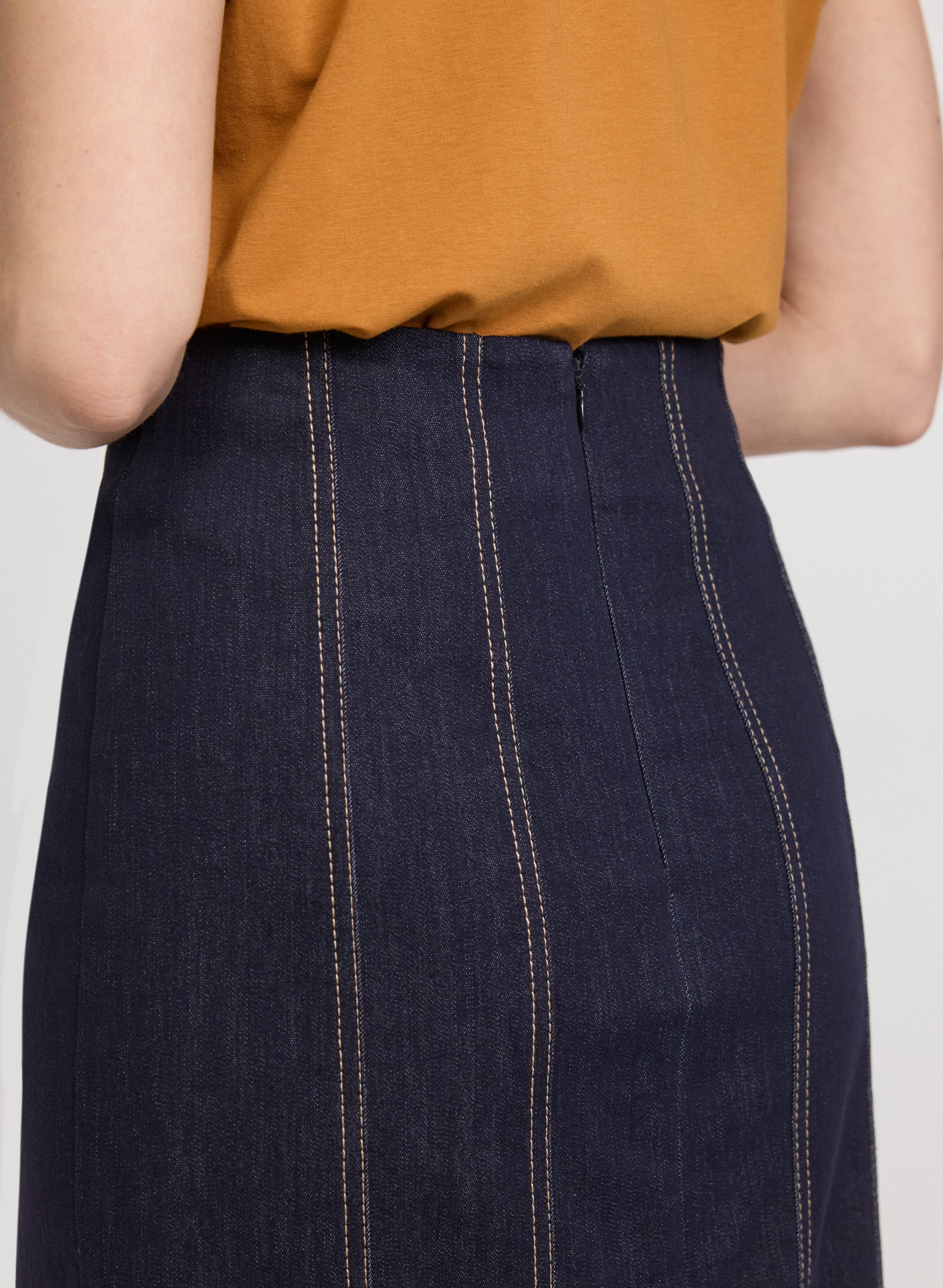 Denim Pencil Skirt
