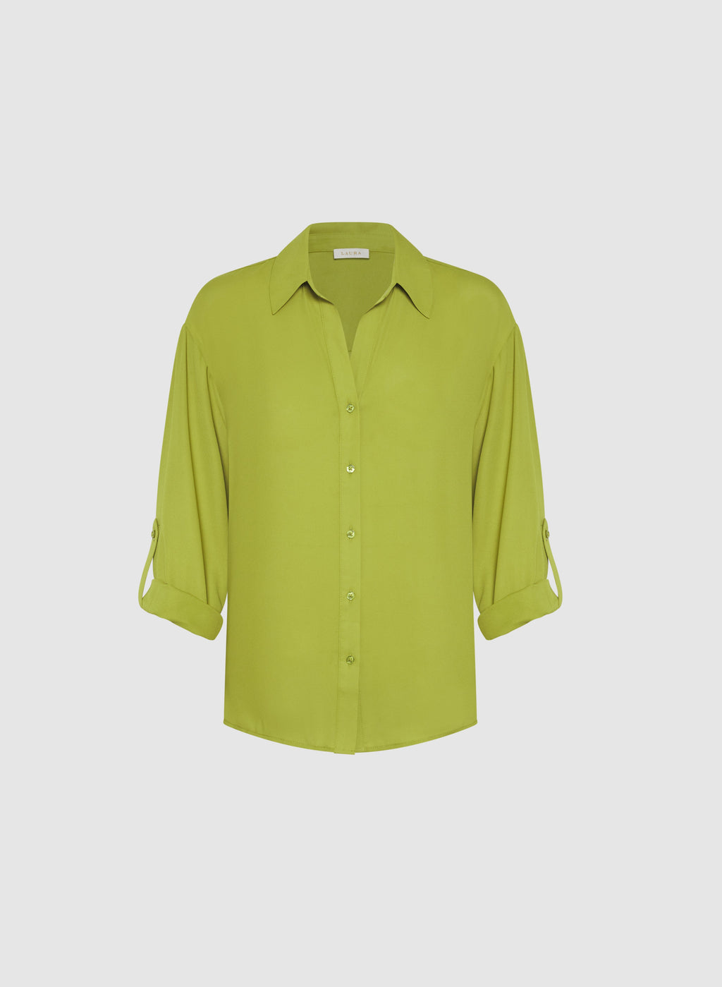 Crepe Button-Down Blouse