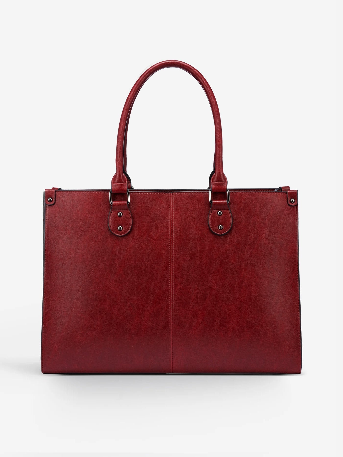 2Pcs Vintage Leather Laptop Bag, 15.6