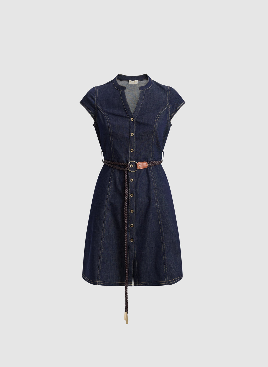 Denim Button-Down Dress