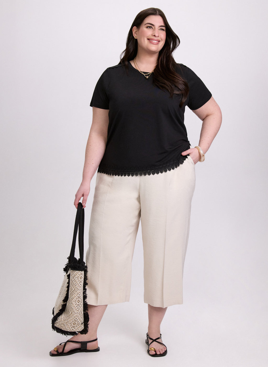 Crochet Trim T-Shirt