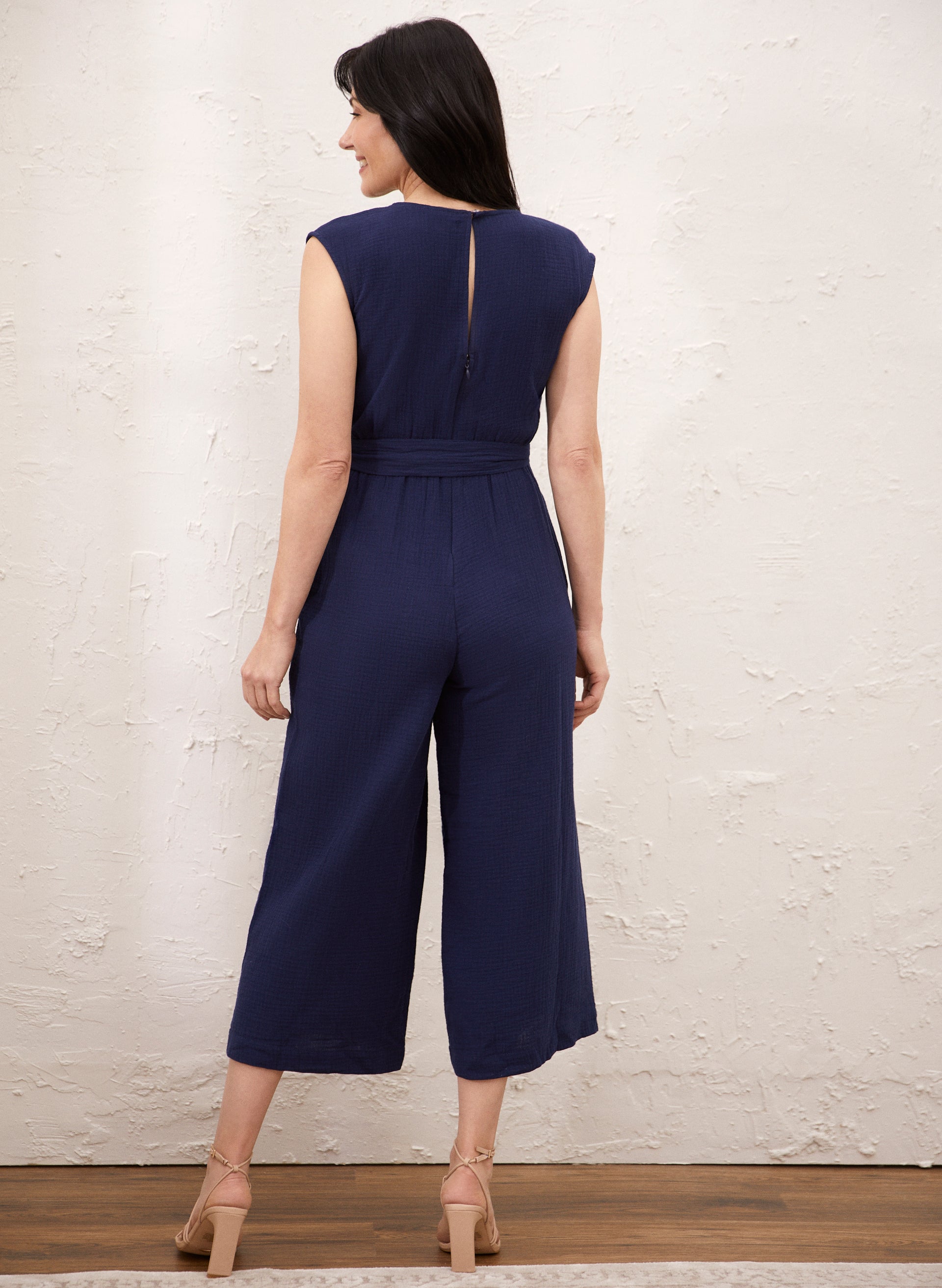 Cotton V-Neck Jumpsuit