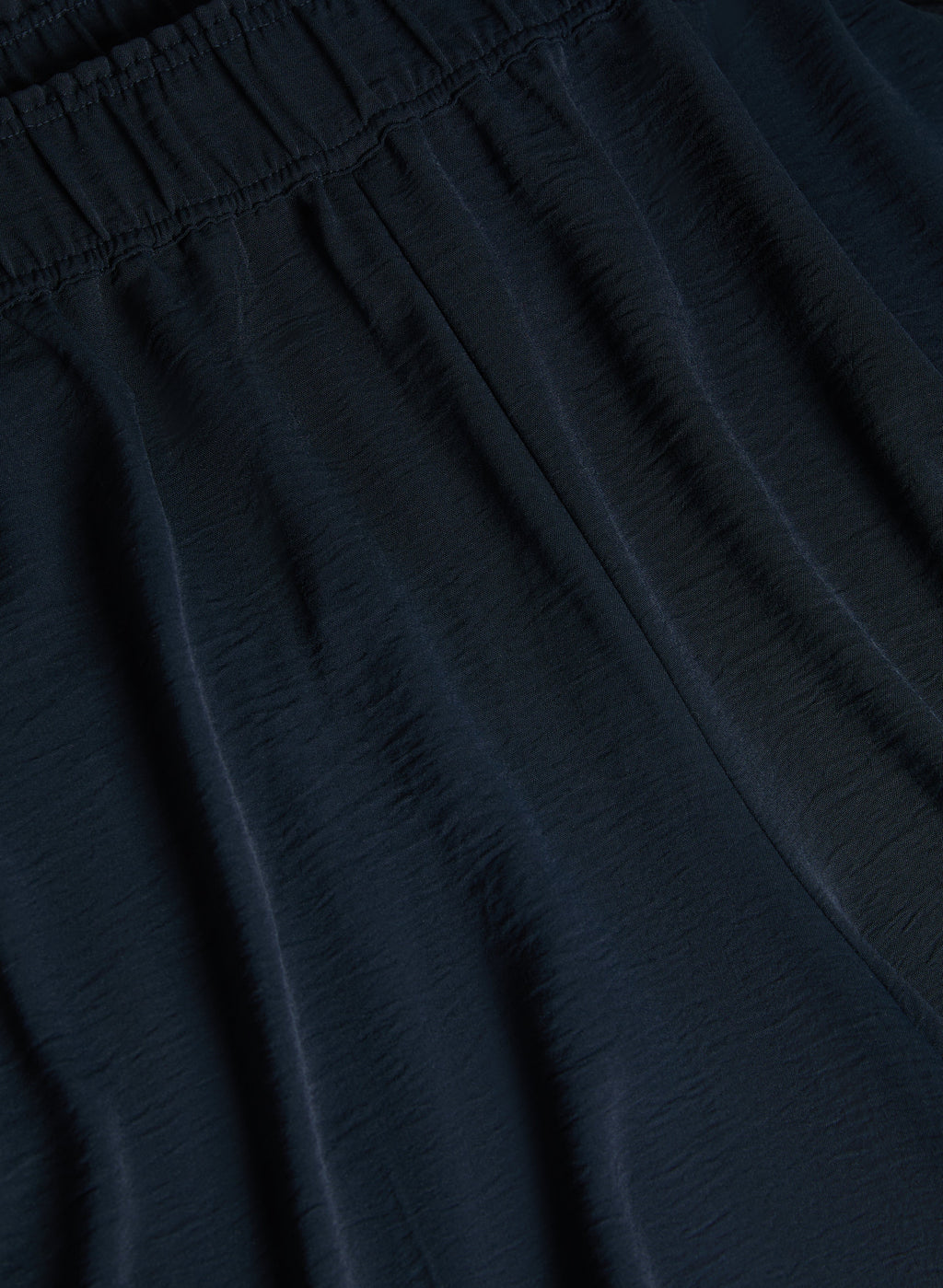 Crinkled Wide-Leg Pants