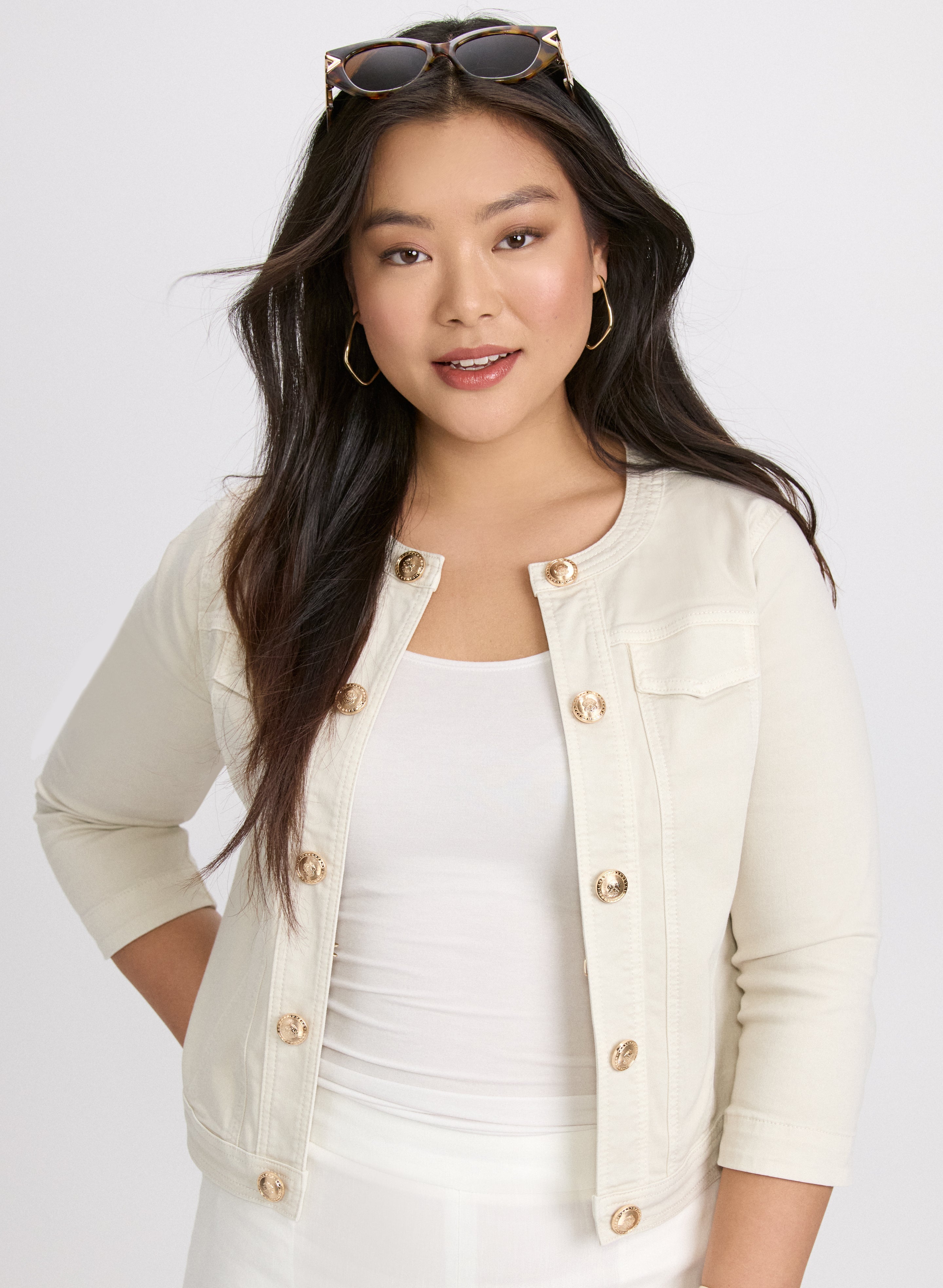 Button Detail Denim Jacket