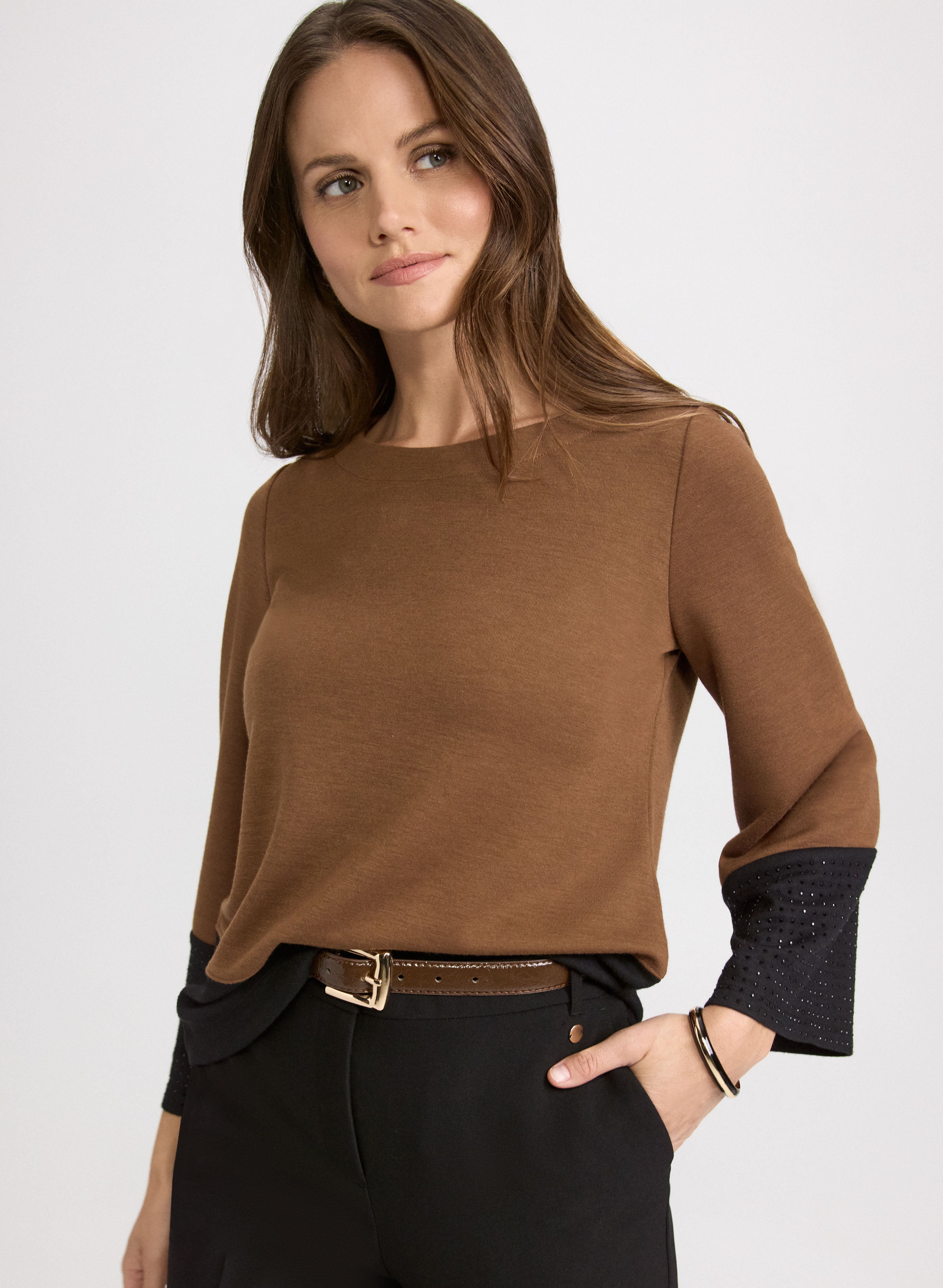 Bell Sleeve Knit Top