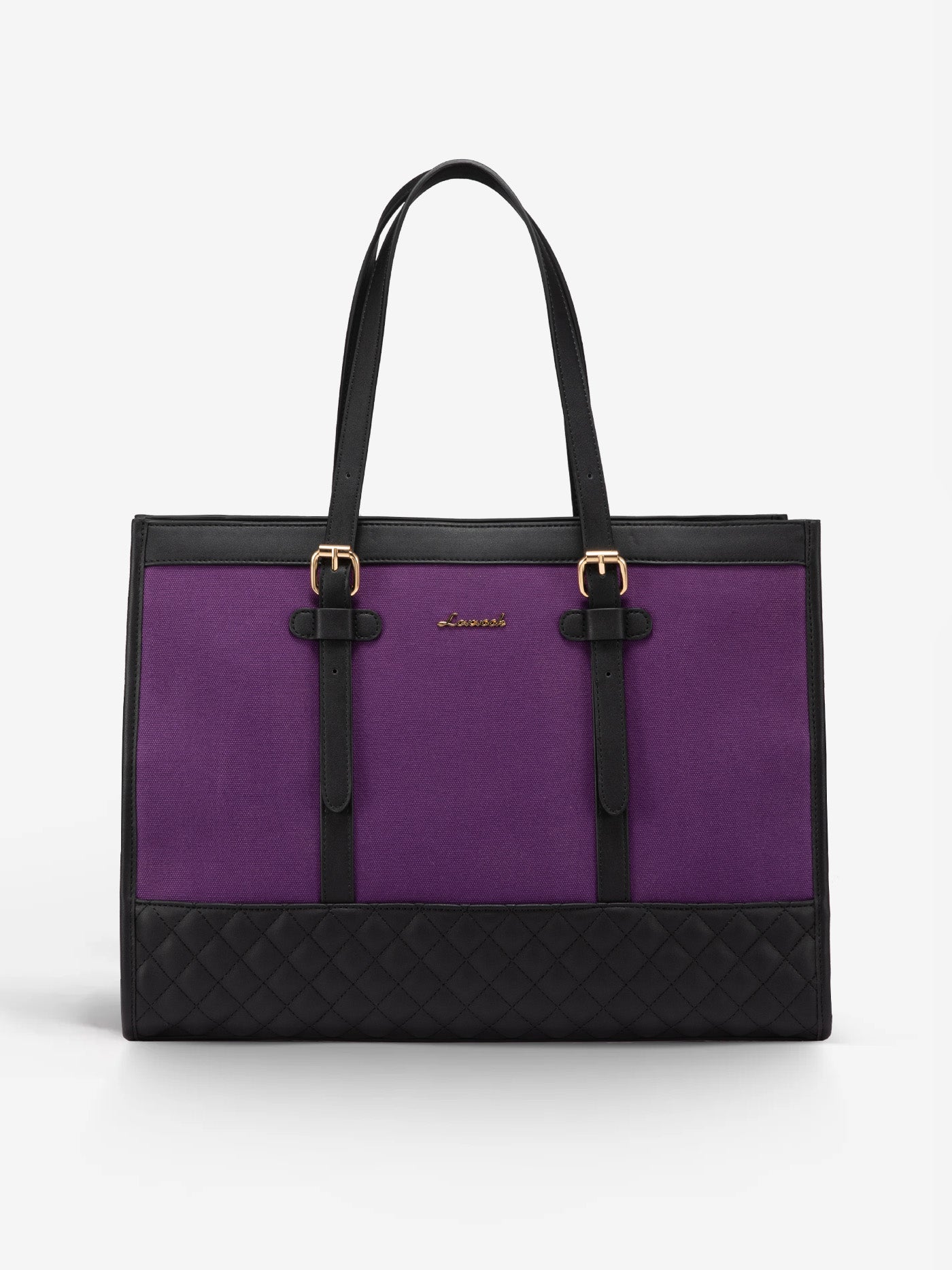 2Pcs Canvas Laptop Tote Bag, 15.6