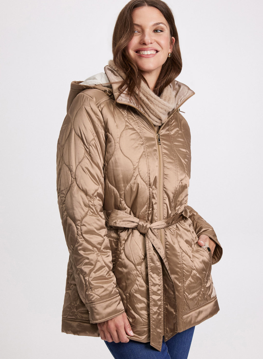 Belted Puffer Coat