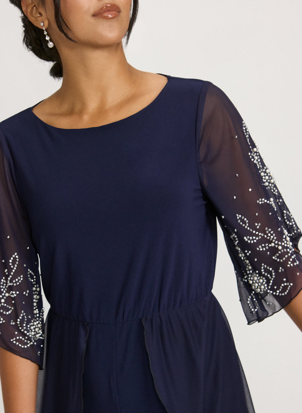 Cocktail 3/4 Sleeve Boat Neck