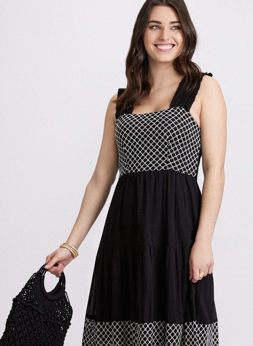 Crochet Detail Maxi Dress